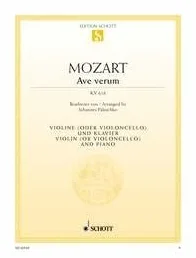Ave verum: K 618. violin (or cello) and piano.
