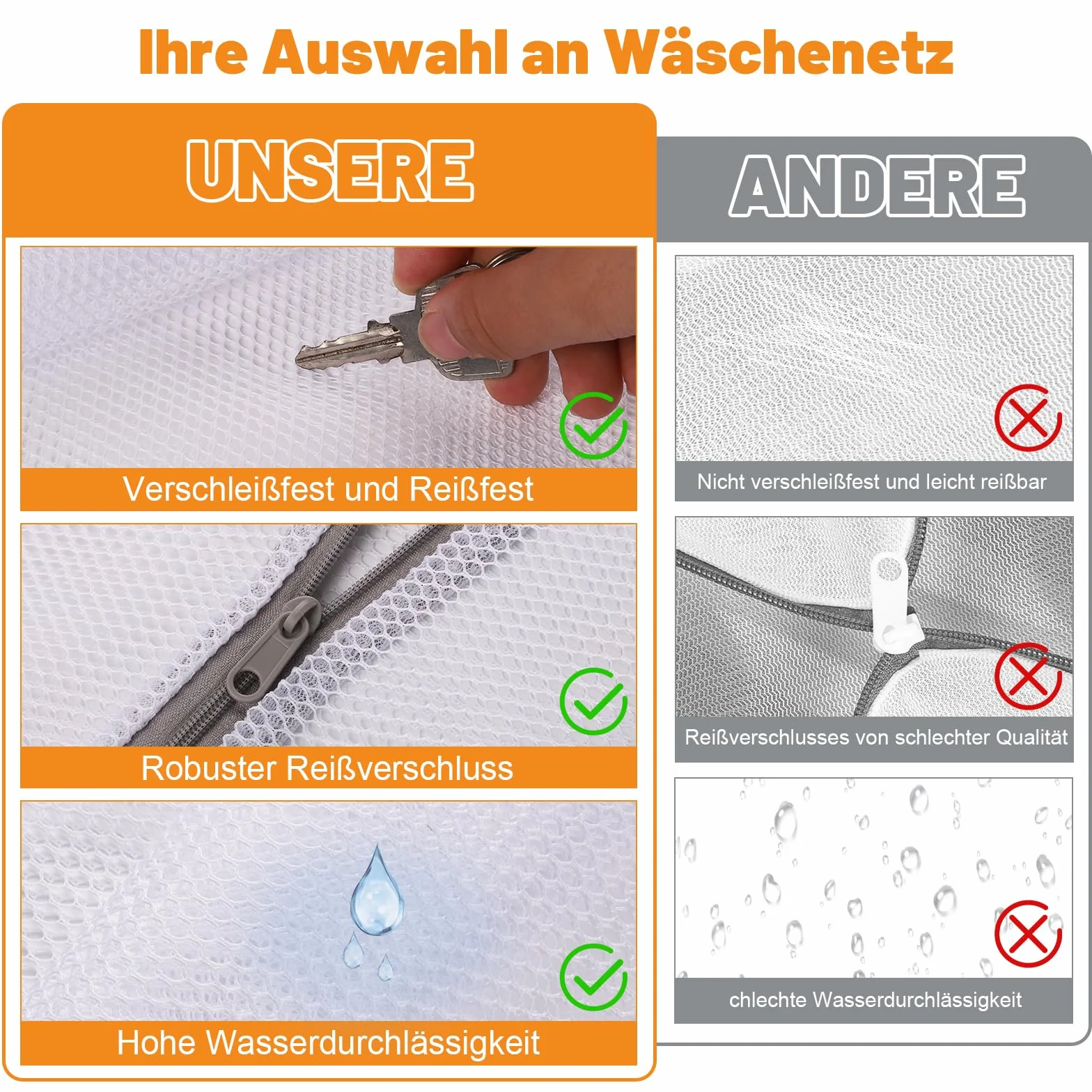 Dntorx 6 sztuk siatek do prania do pralki, woreczek do prania w 4 rozmiarach, torba do prania Laundry Bag z zamkiem błyskawicznym na koszule, sweter, płaszcze, jeansy, bieliznę, ubrania dla dzieci