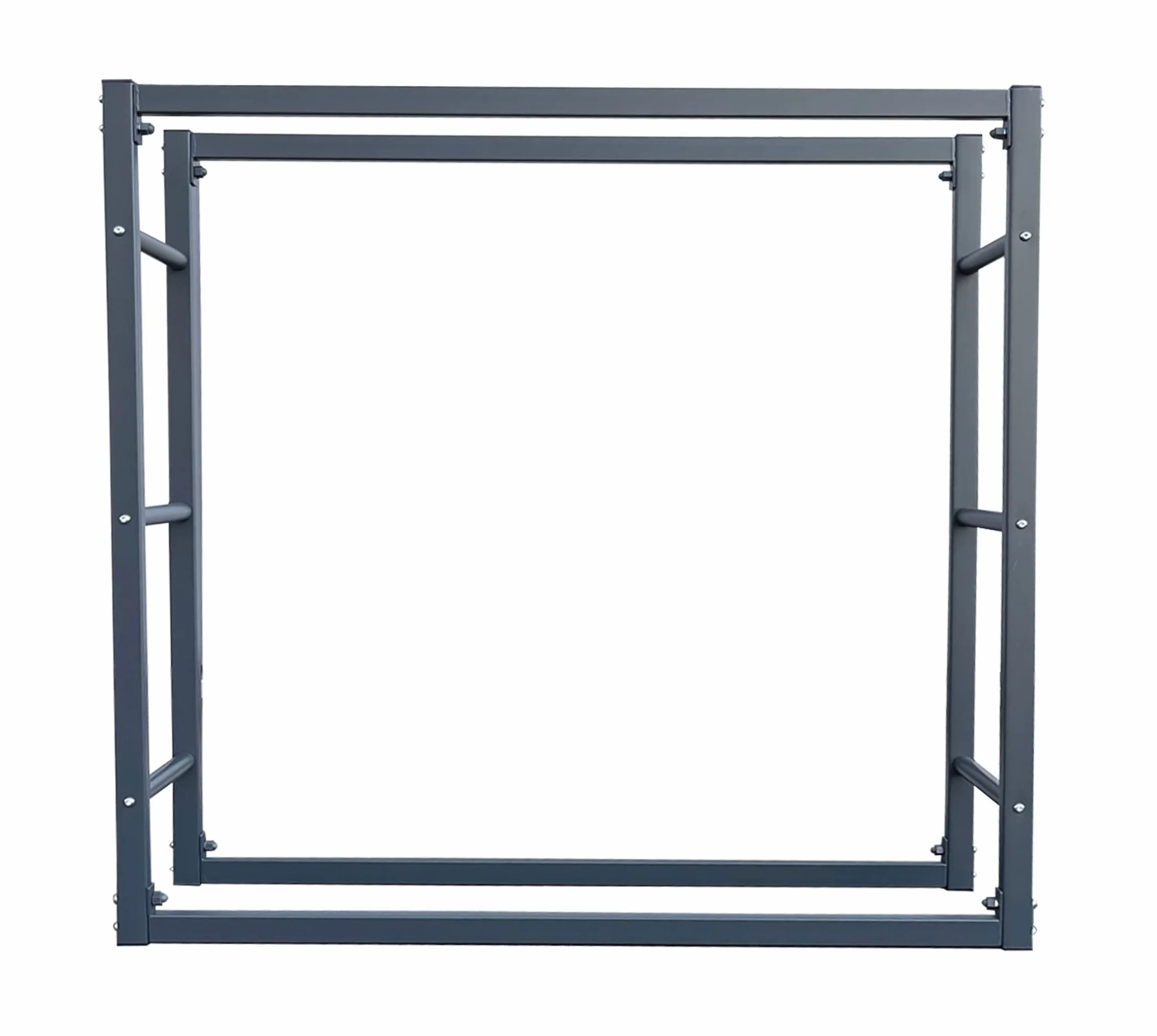 QUICK STAR Metalowy stojak na drewno kominkowe 90x25x90 cm, magazyn drewna kominkowego, regał metalowy, pomoc do układania drewna.