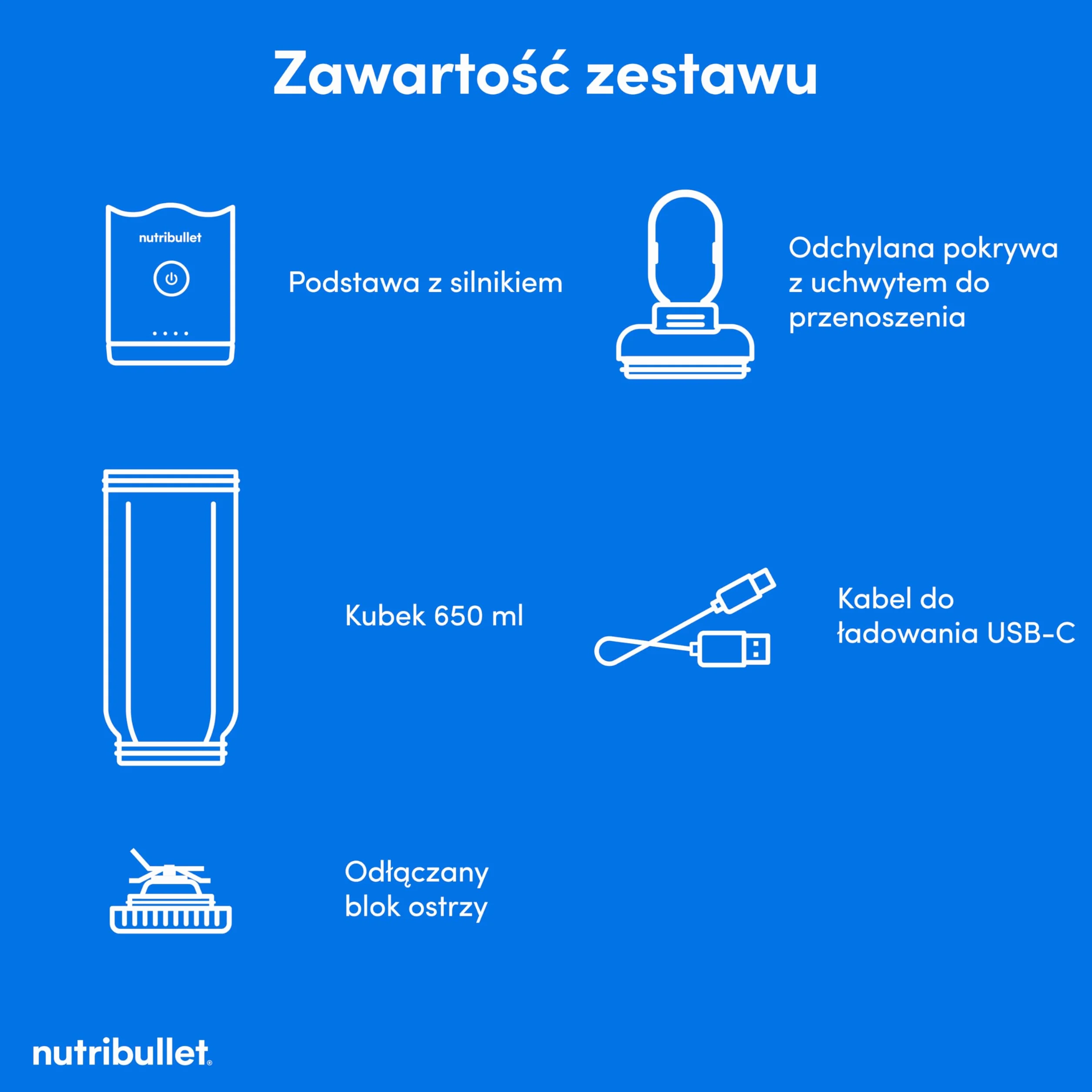 Nutribullet Flex 650 ml, Przenośny Blender z Pokrywą do Popijania, Odłączane Ostrza, Ładowanie USB-C, Kruszenie Lodu i Mrożonych Owoców, Blender Turystyczny z Kubkiem Wolnym od BPA, NBP213MA, Magenta
