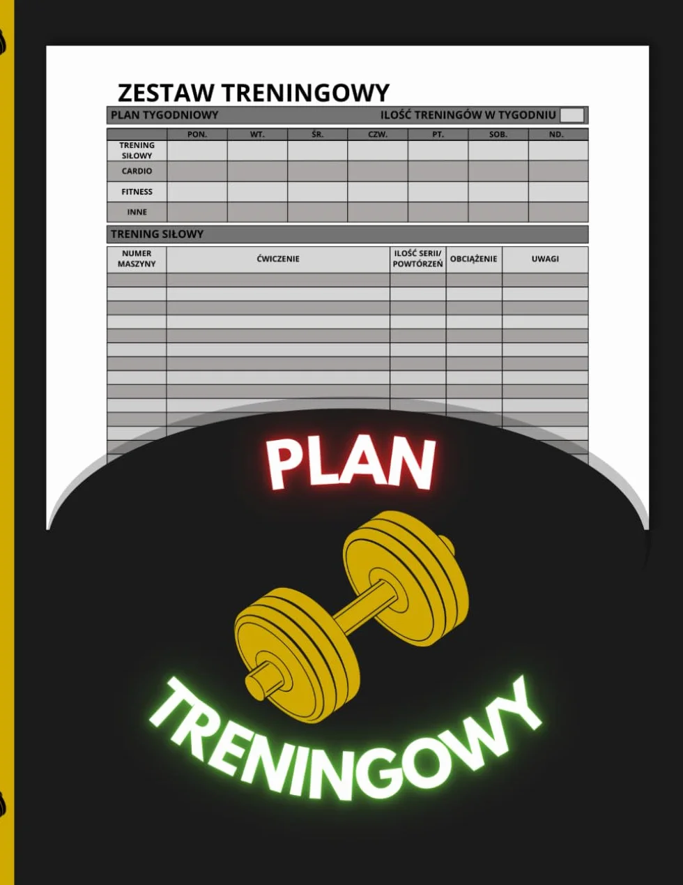 PLAN TRENINGOWY: Twój osobisty dziennik treningowy – śledź postępy, osiągaj cele