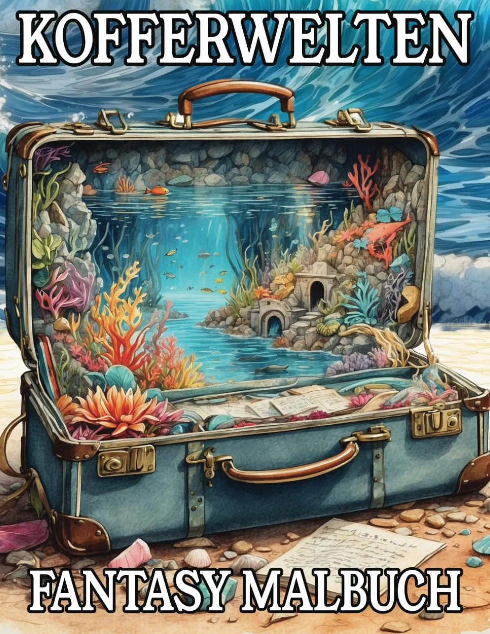 Kofferwelten Fantasy Malbuch: Ausmalbuch für Erwachsene und Jugendliche mit 50 kreativen Motiven zur Entspannung und mehr Achtsamkeit
