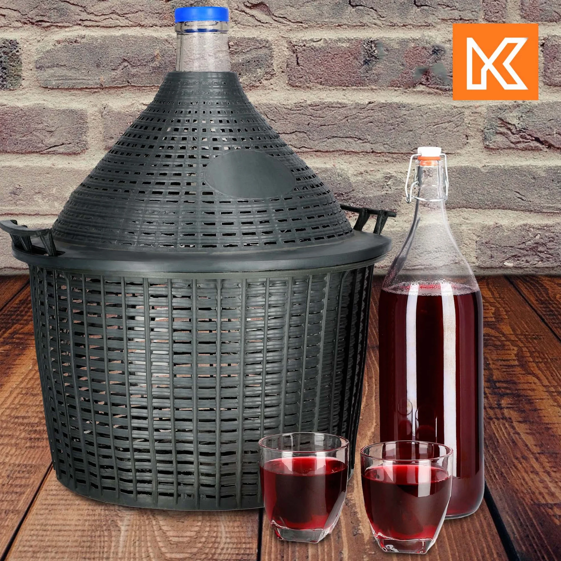 KADAX butelka szklana, butelka na likier owocowy, butelka vintage z sodowego szkła, przezroczysta butelka z zamknięciem kabłąkowym, butelka z zamknięciem kabłąkowym, butelka na likier kwekowy (1,9L, 3