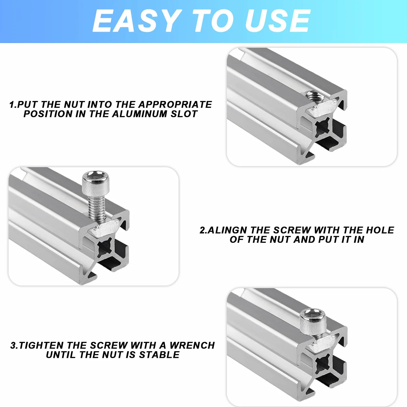 40 x zestaw kamieni rowkowych M5 Nut 6 typ B, rowek T M5 T-Slot, nakrętki przesuwne, nakrętki ślizgowe T, szyna ślizgowa do profilu aluminiowego, szczelina wytłaczająca standardowa seria 2020 i 40
