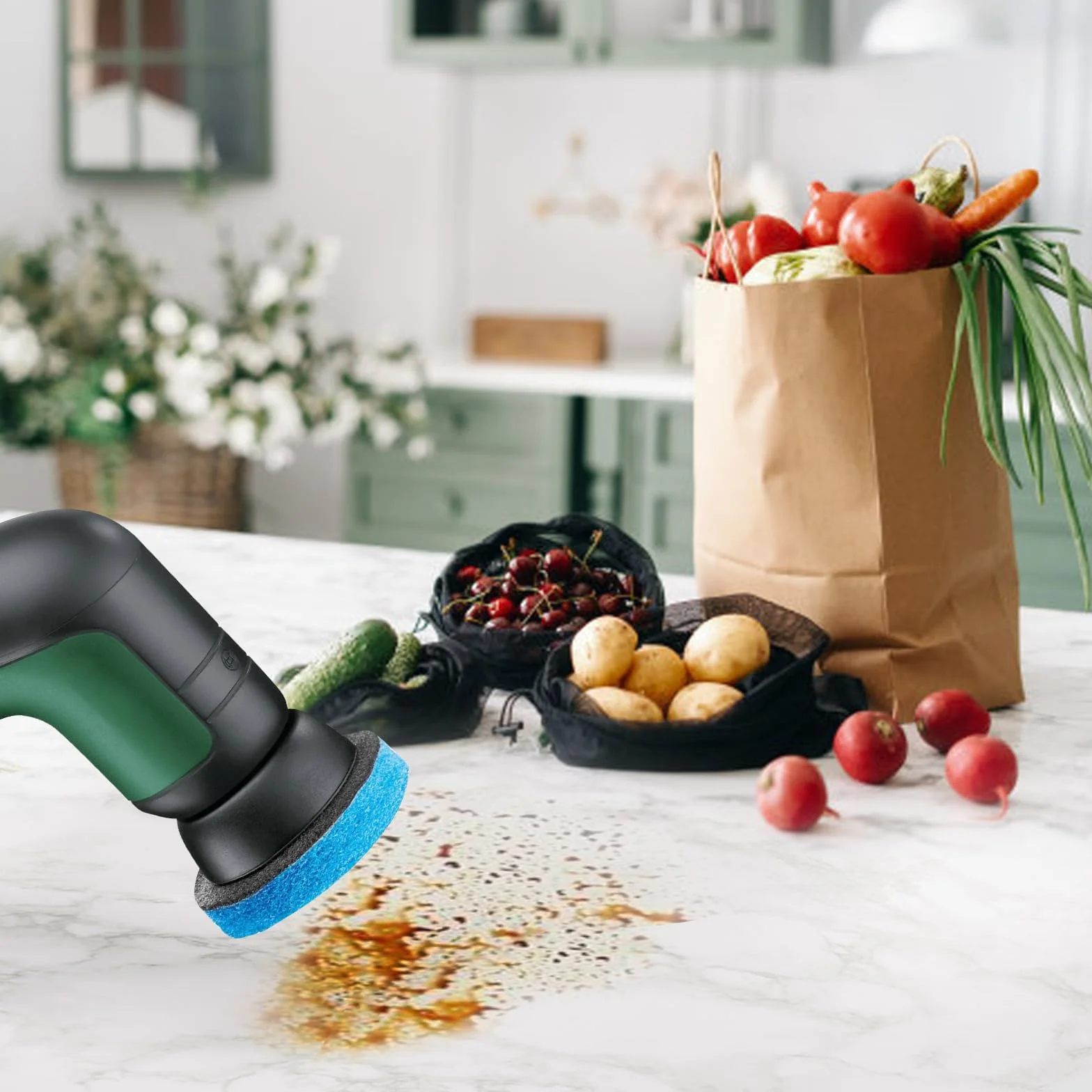 30 sztuk zestawu do Bosch Universal Brush, elektryczna szczotka do czyszczenia z akumulatorem Bosch Home/Garden 6033, szczotka do czyszczenia pad części zamienne (5 stylów szczotki pad)