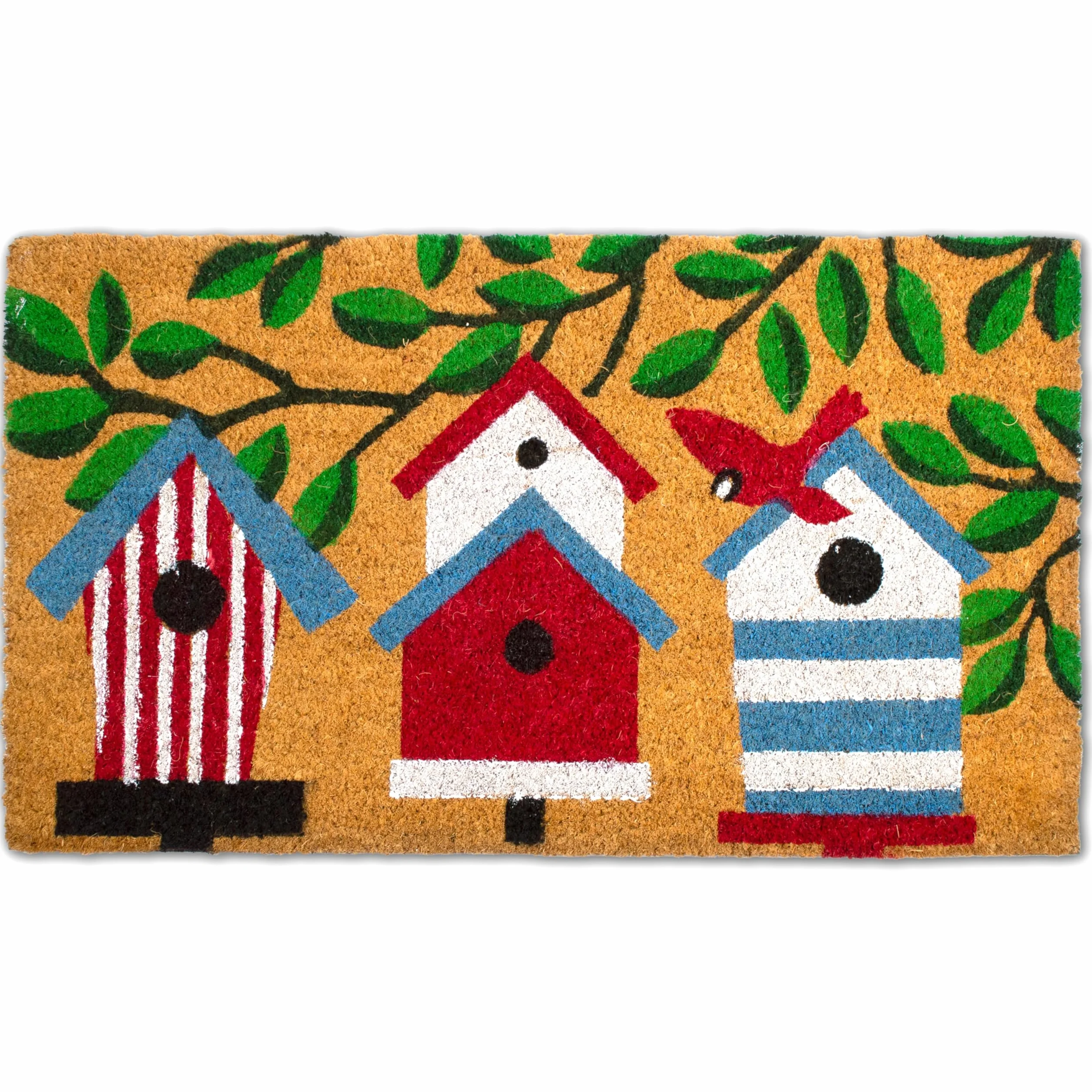 Wycieraczka z włókna kokosowego - domy - 40 x 70 cm - wycieraczka zewnętrzna - wycieraczka pod drzwi wejściowe na zewnątrz - wycieraczki na zewnątrz