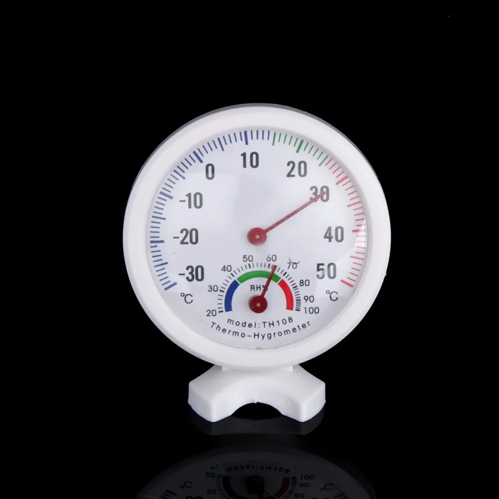 Termometr kuchenny z tarczą do temperatury i wilgotności, srebrny