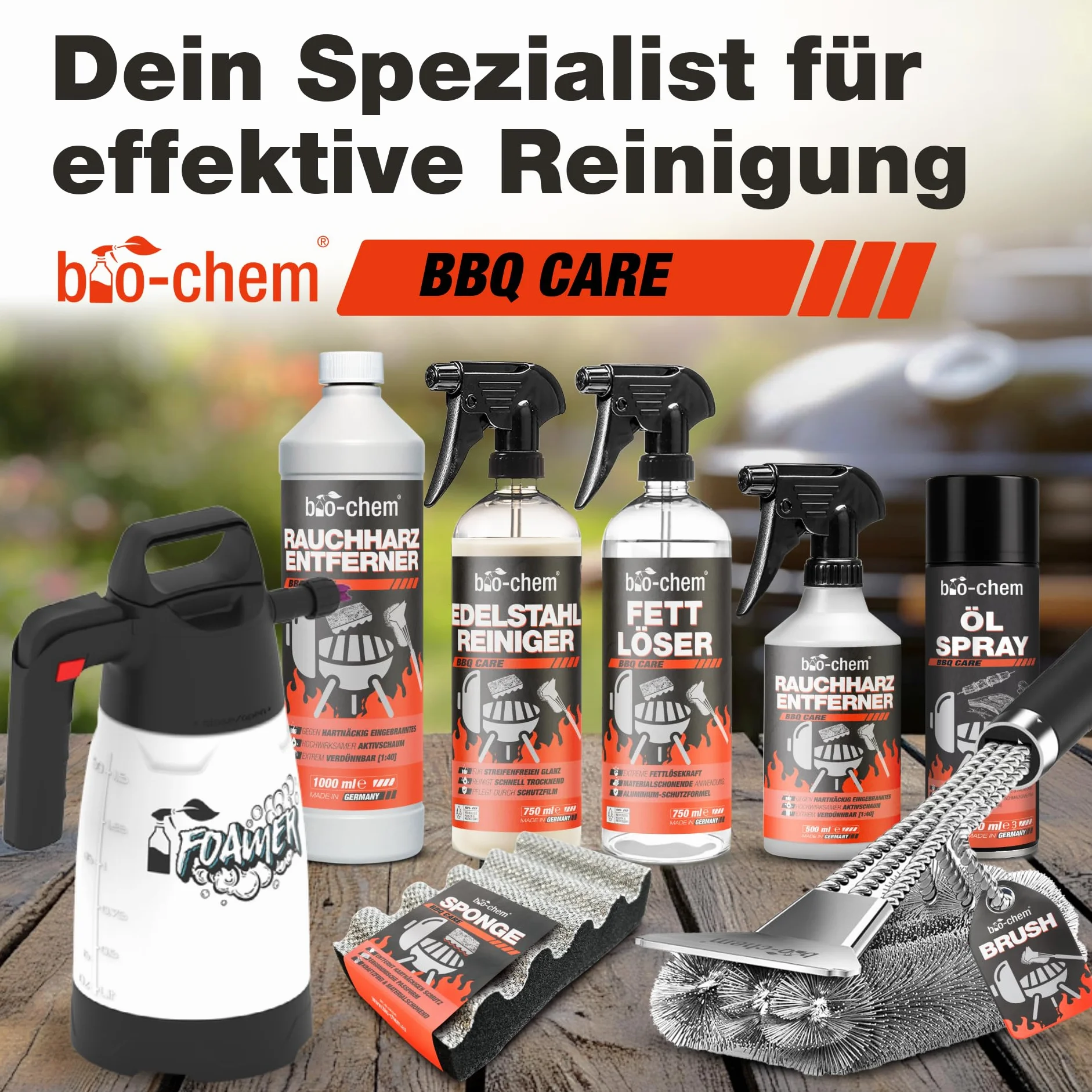 bio-chem ?rodek do usuwania ?ywicy dymnej, 500 ml, koncentrat do czyszczenia piekarnika i grilla, do grilla gazowego, stali nierdzewnej, ?eliwa i wielu innych bardzo mocna formu?a przeciwko