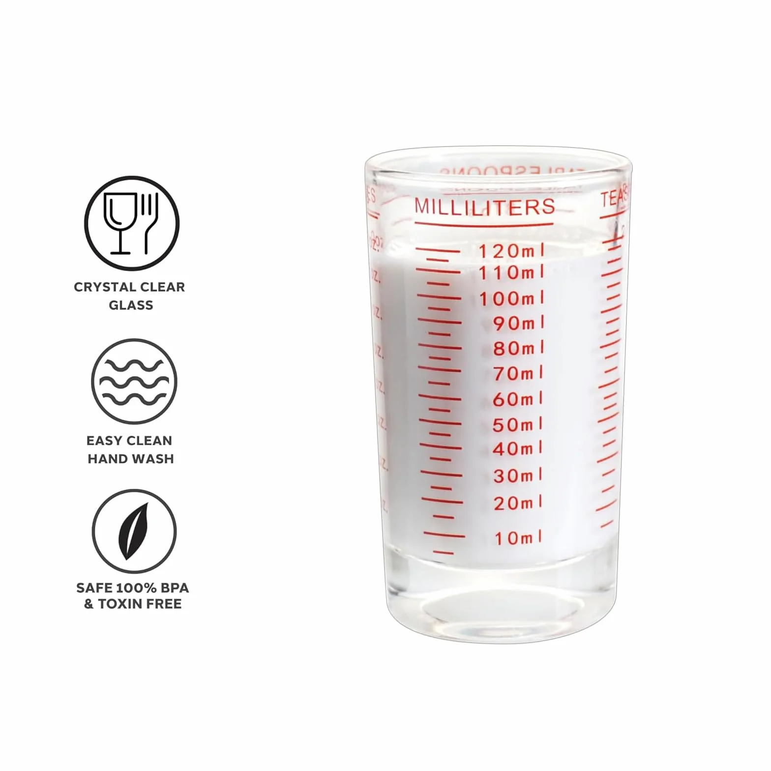 ACONDE Kubek z miarką 120 ml z wagą do espresso shotów