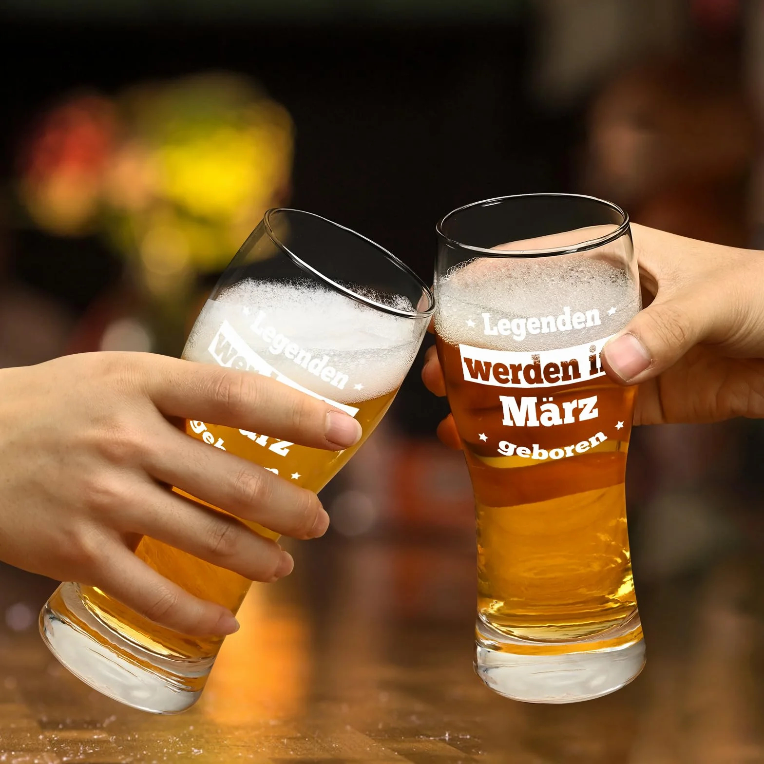 Joymaking Szklanka do piwa prezent dla mężczyzn – prezent urodzinowy w marcu dla taty, przyjaciela, współpracownika, syna, dziadka – sensowny, zabawny prezent 443 ml
