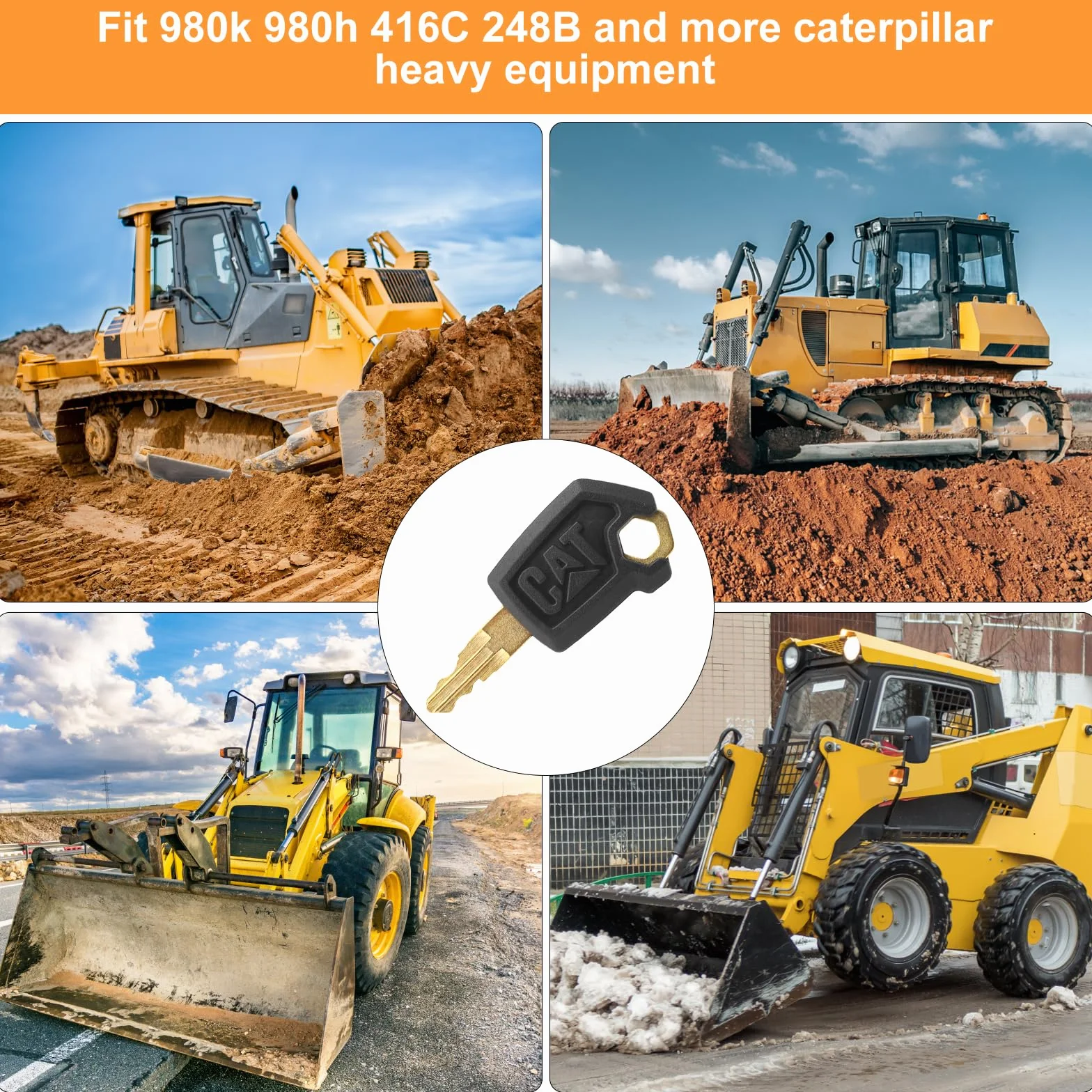 Caterpillar (CAT), klucz zapłonowy 5P8500, uniwersalne klucze do maszyn budowlanych, do ciężkich maszyn / buldożerów (CAT), ciężkie wyposażenie, wyłącznik zapłonu, klucze, zestaw zapasowych