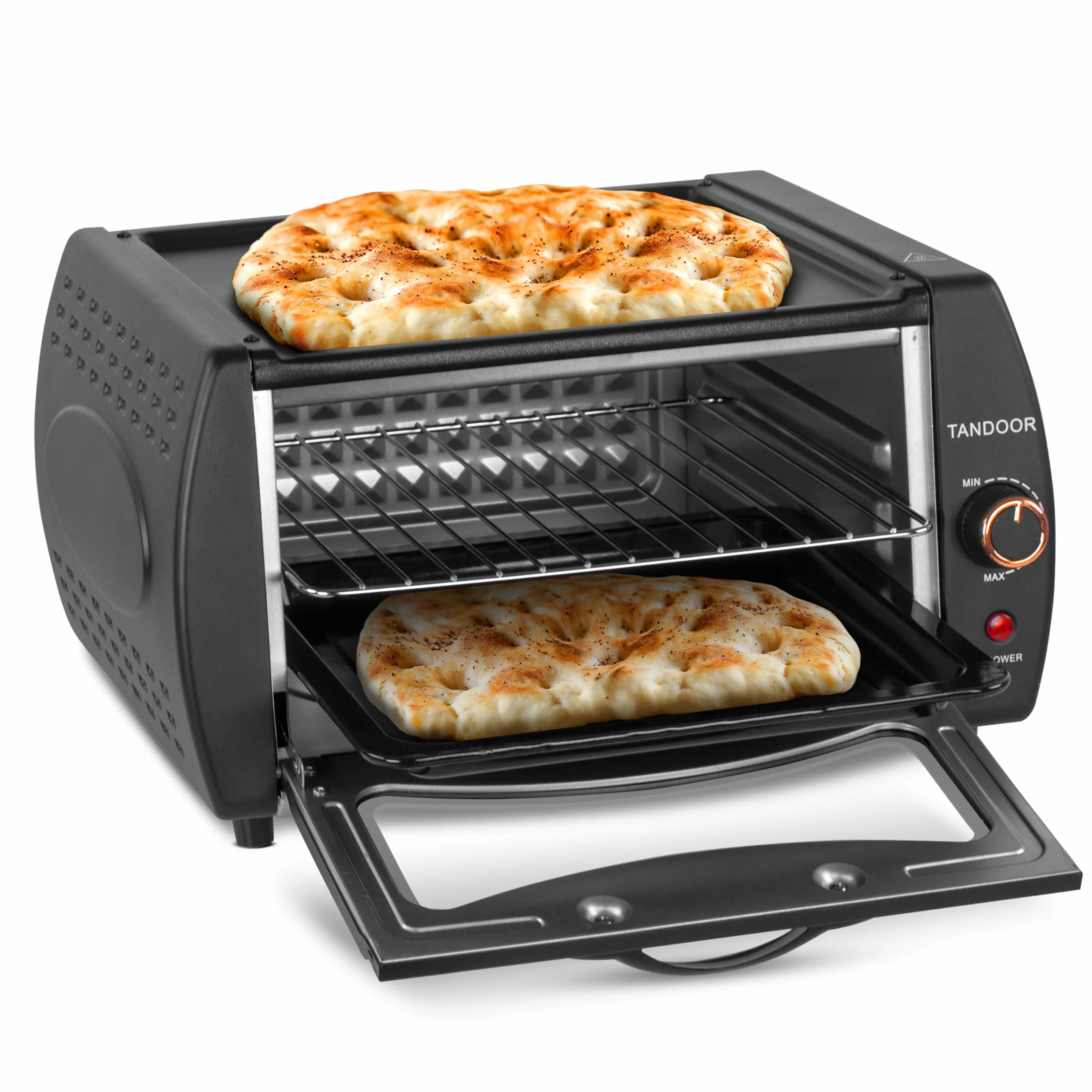 ZMC Mini Tandoor 2100 W 22 l – piekarnik do lahmacun, pizzy, naan i chleba, w zestawie blacha do pieczenia i ruszt do grillowania. Szybkie nagrzewanie, idealny