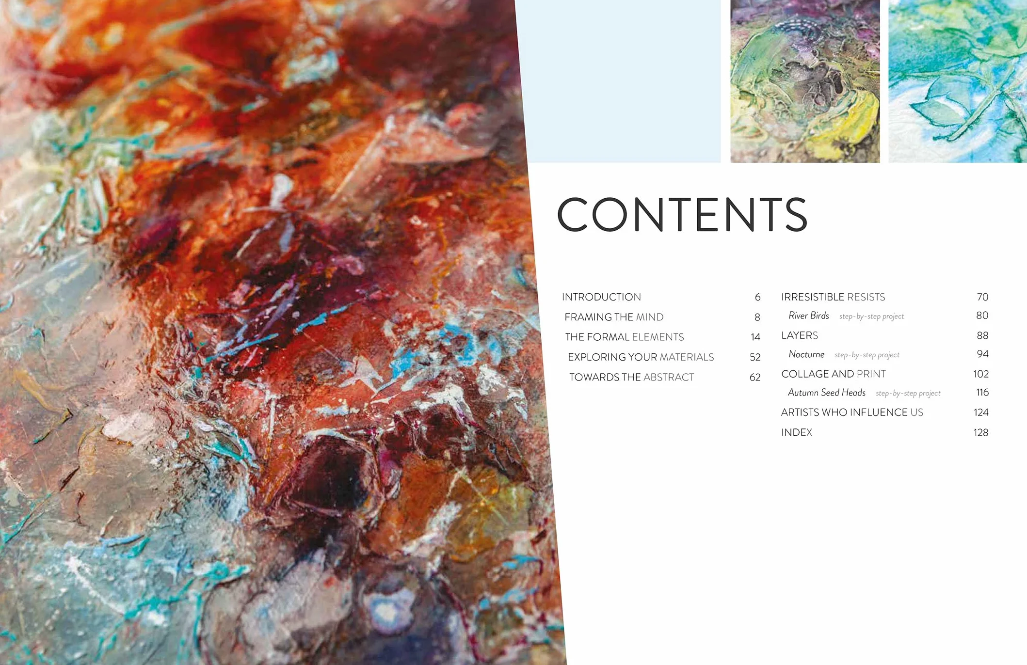 Painting in Abstract: Mixed Media Artwork Inspired by the Natural World