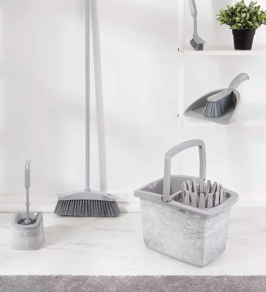York Szczotka i szufelka w stylu loftu, zestaw szufli do zamiatania, perfekcyjne czyszczenie z zestawem do czyszczenia, stylowa miotła, która pasuje do każdego wystroju mieszkania