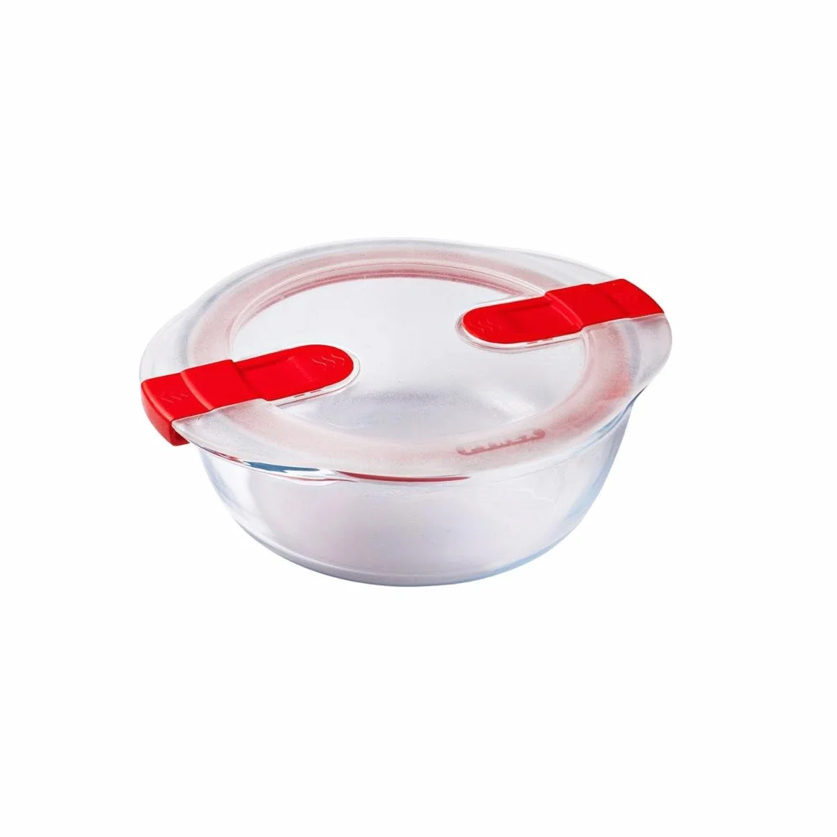 Pyrex 207PH00 Cook & Heat okrągły szklany pojemnik na żywność z pokrywką