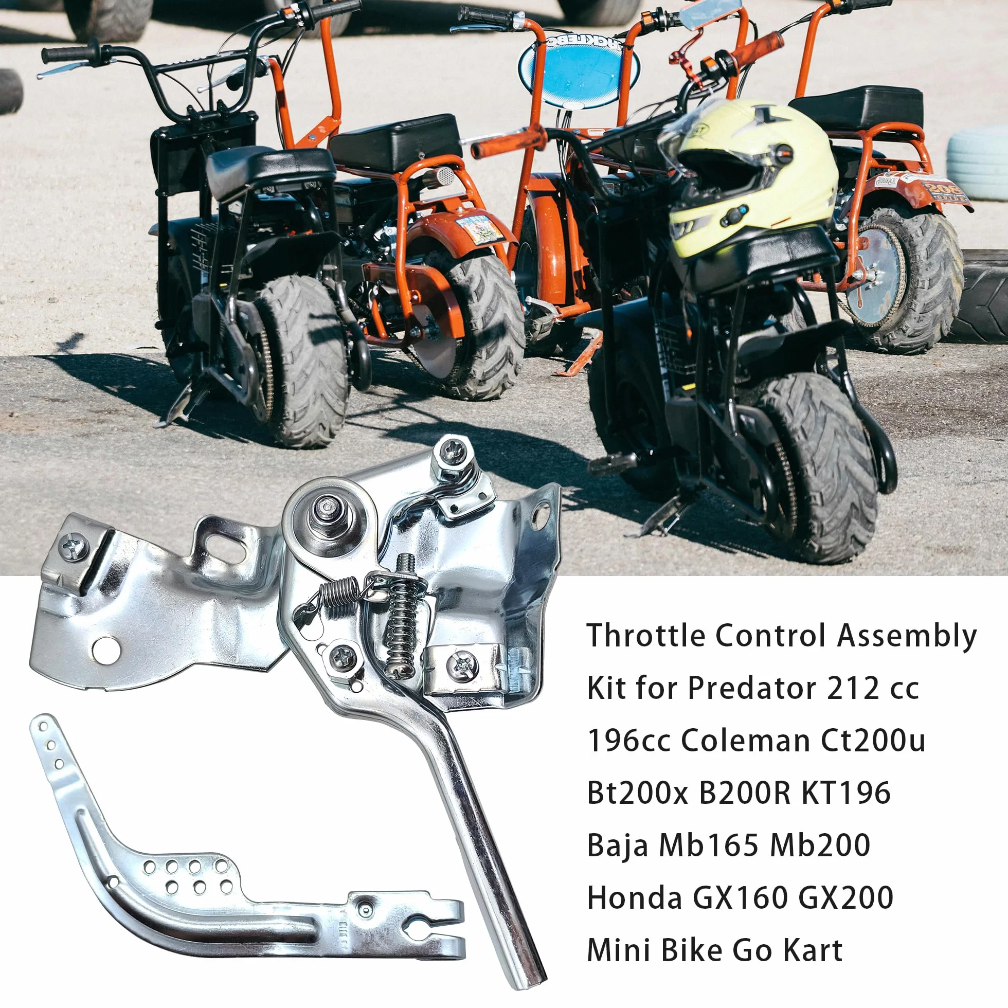 Zestaw dźwigni sterowania gazem do Honda GX160, GX200 – kompletna przepustnica do 196cc Coleman BT200X, CT200U-EX, Mini Bike, Gokart, Glebogryzarka