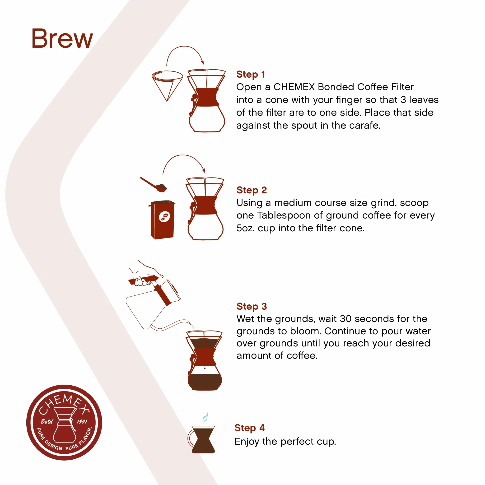 Chemex Classic Ekspres do kawy ze szkła do nalewania 8 filiżanek