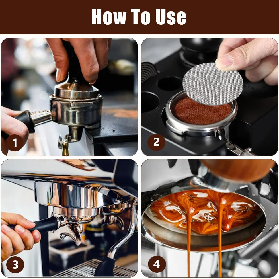 Stal nierdzewna Espresso Puck Screen 58 mm 150 μm filtr sitko do ekstrakcji