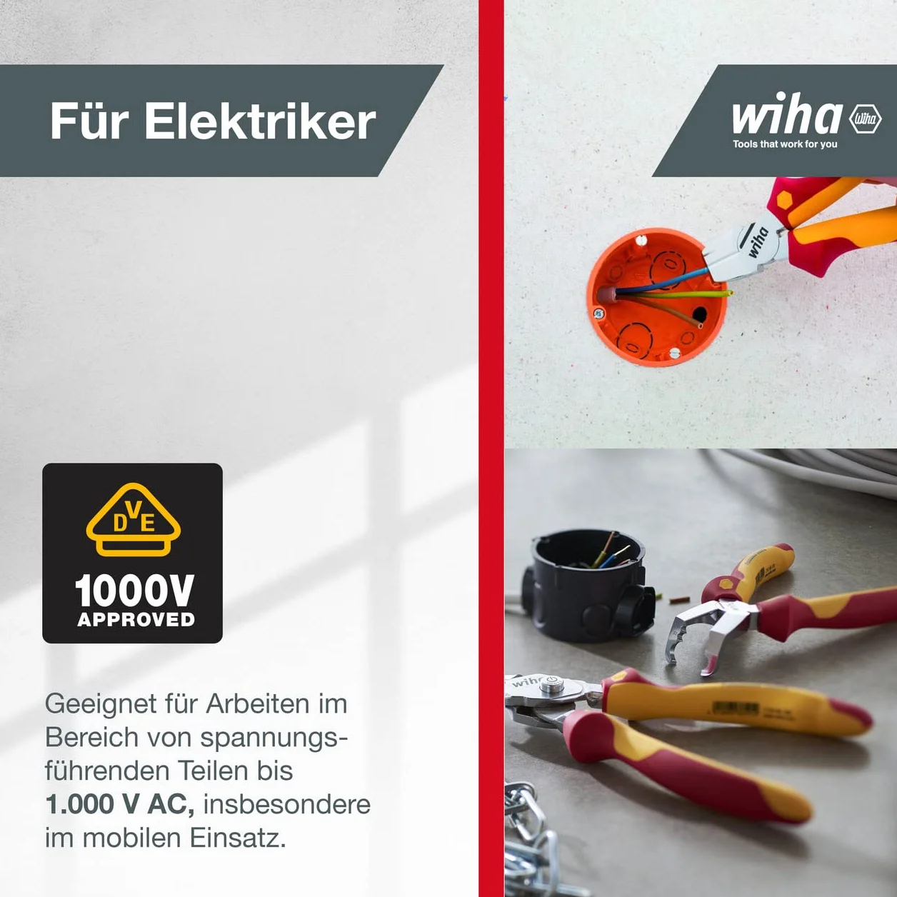 Wiha Alicates TriCut Professional Electric 170 mm, 7” (38552)