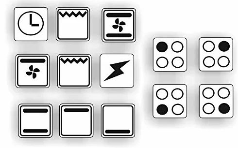 generisch Zestaw 13 naklejek na kuchenkę elektryczną, piekarnik, przełącznik, symbole (R29/1/1) (10 x 10 mm)