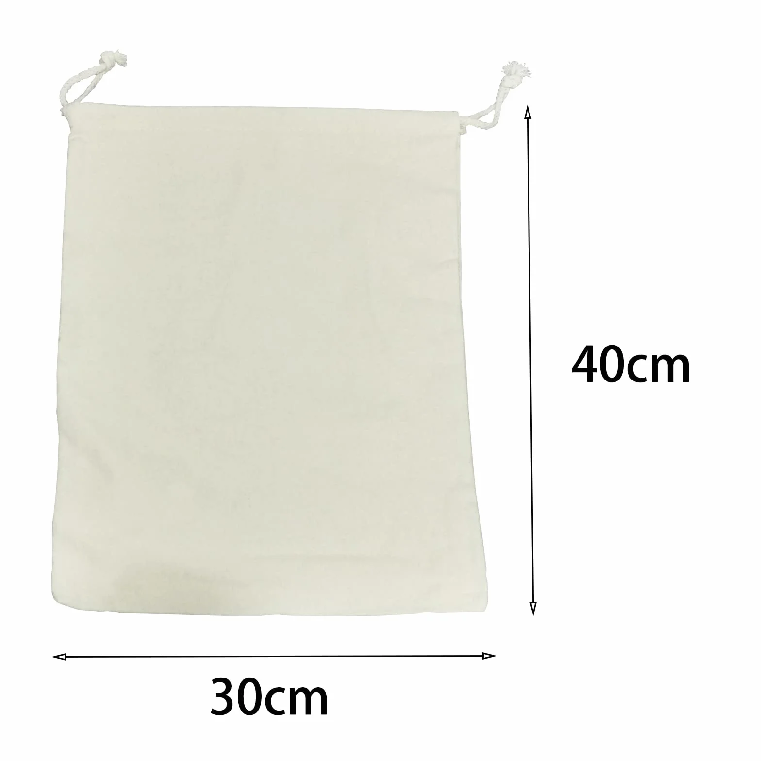 Torba bawełniana ze sznurkiem 30cm x 40cm muślinowa do przechowywania zakupów owoców i warzyw