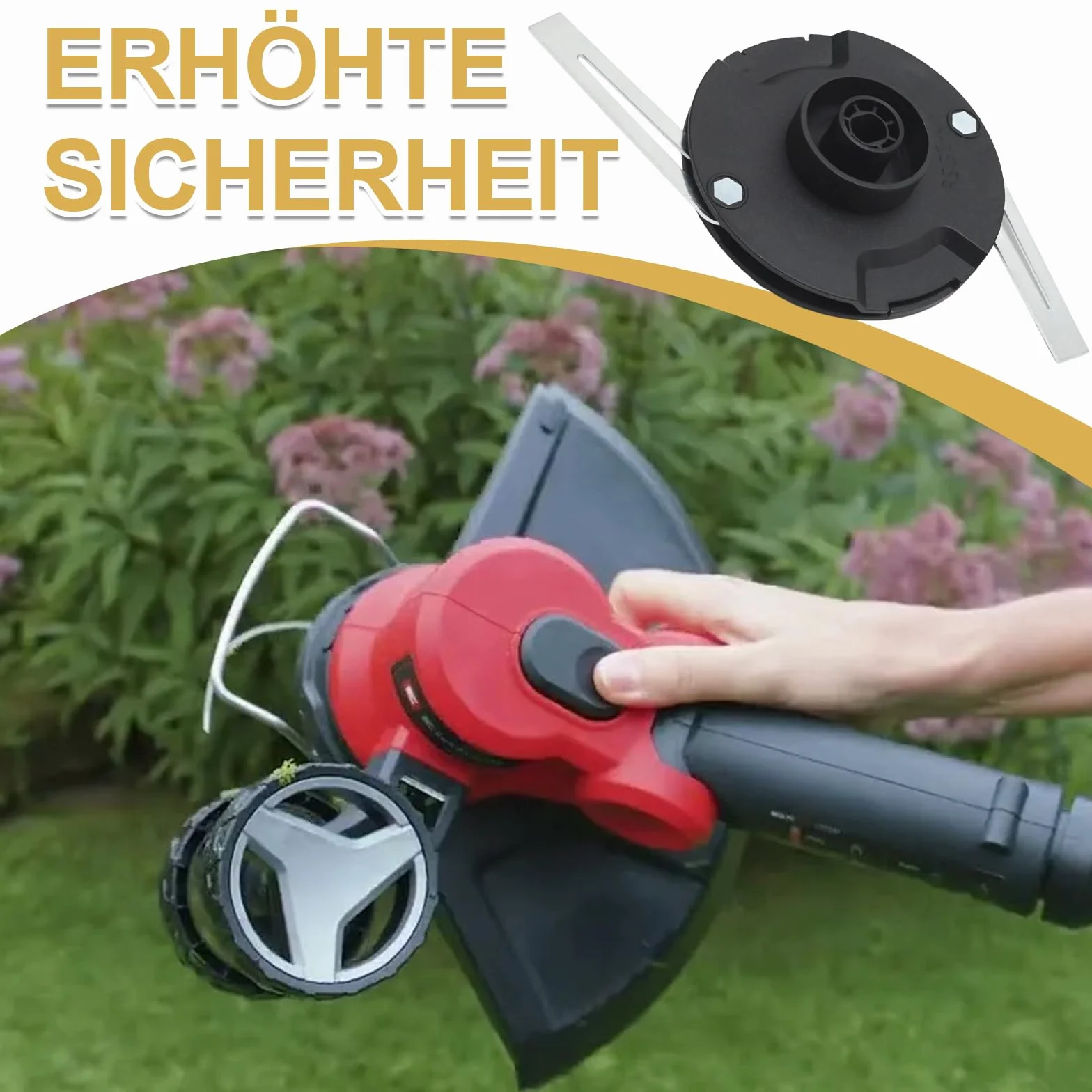 Uniwersalna tarcza tnąca jako część zamienna do podkaszarki, zamiennik do Einhell GE-CT 18 LI Solo, zamiennik do Mr Gardener AT 1824 KS Li PXC