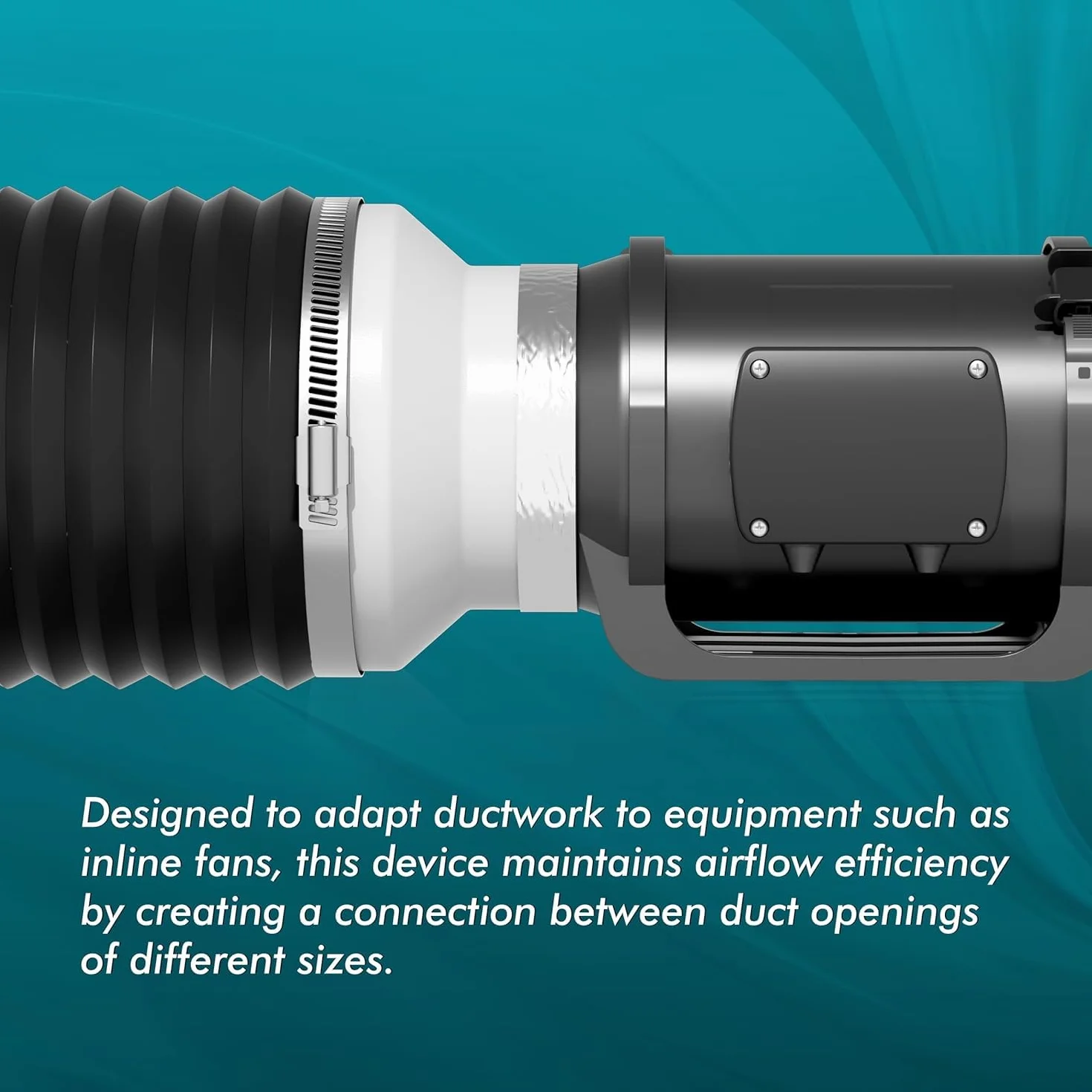 HG Power Złączka redukcyjna ABS 110-100 mm adapter do wentylatora rurowego