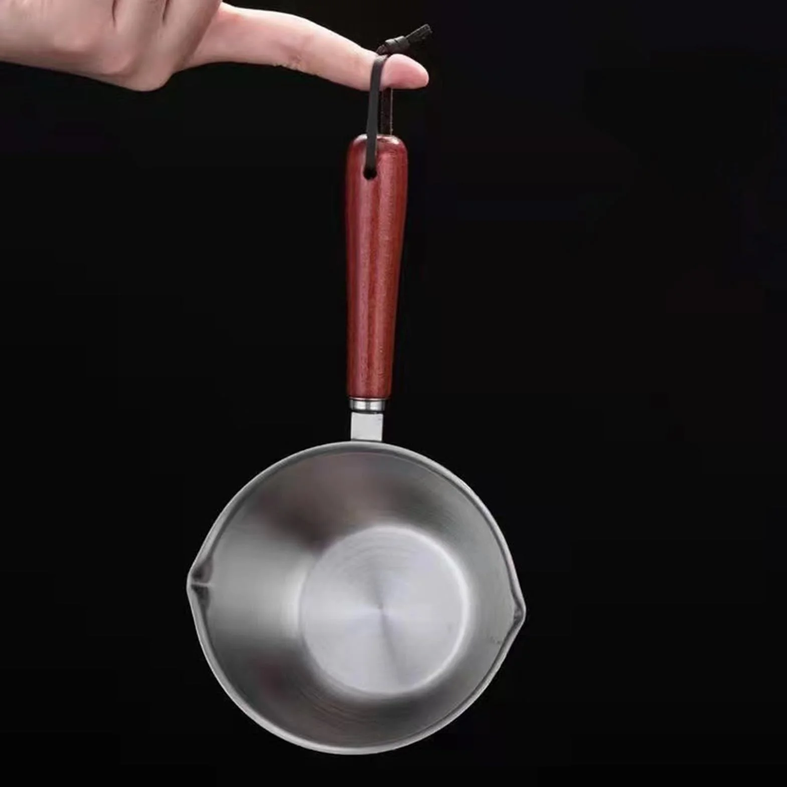 Mini Garnek Podgrzewający Masło, 300 Ml 410 Stal Nierdzewna Mini Garnek na Olej Podgrzewacz do Mleka Olejowego Mały Rondelek do Kuchni