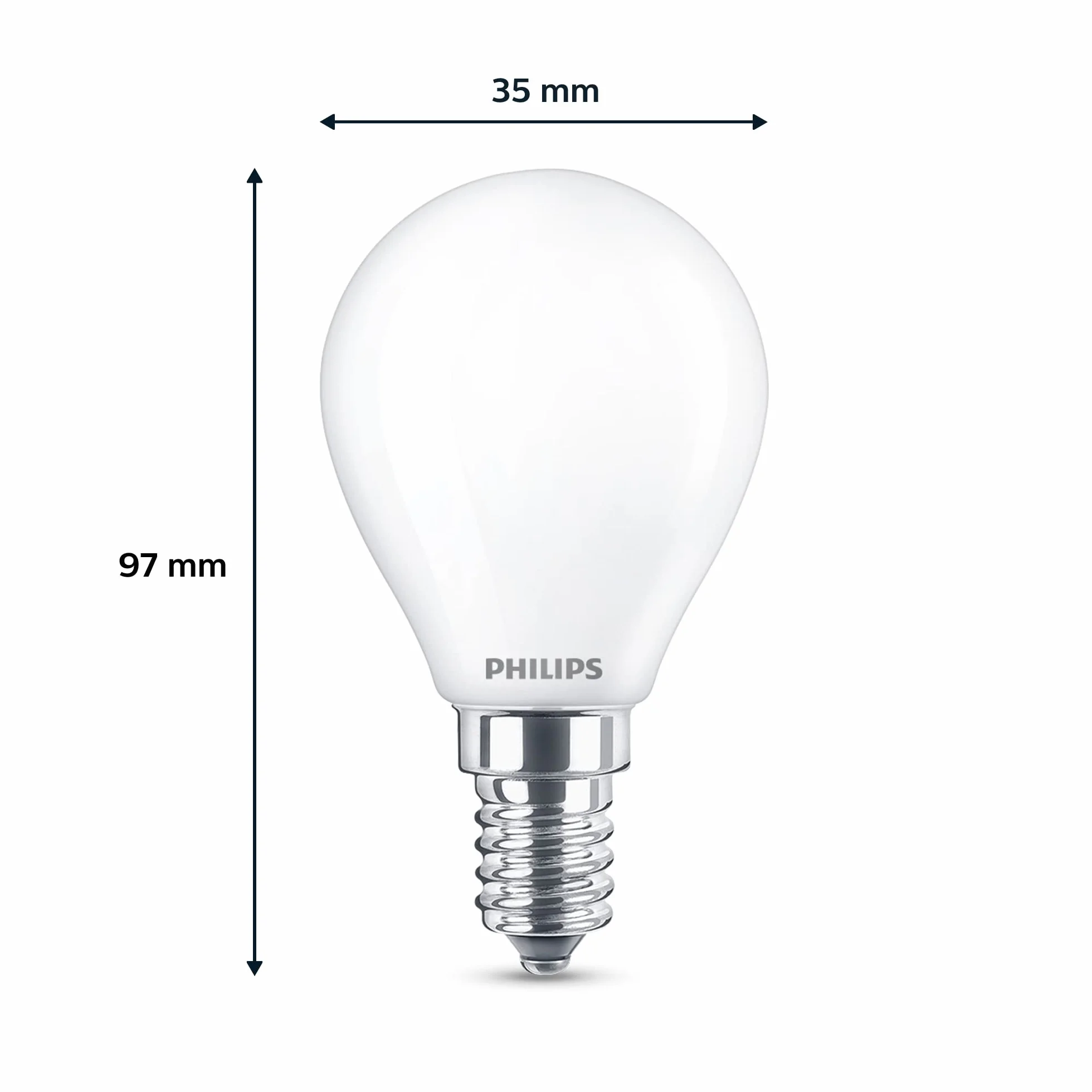 Philips LED Classic E14 żarówki 2-pak (40 W), matowe lampy LED z ciepłym białym światłem, energooszczędne oświetlenie LED o długiej żywotności