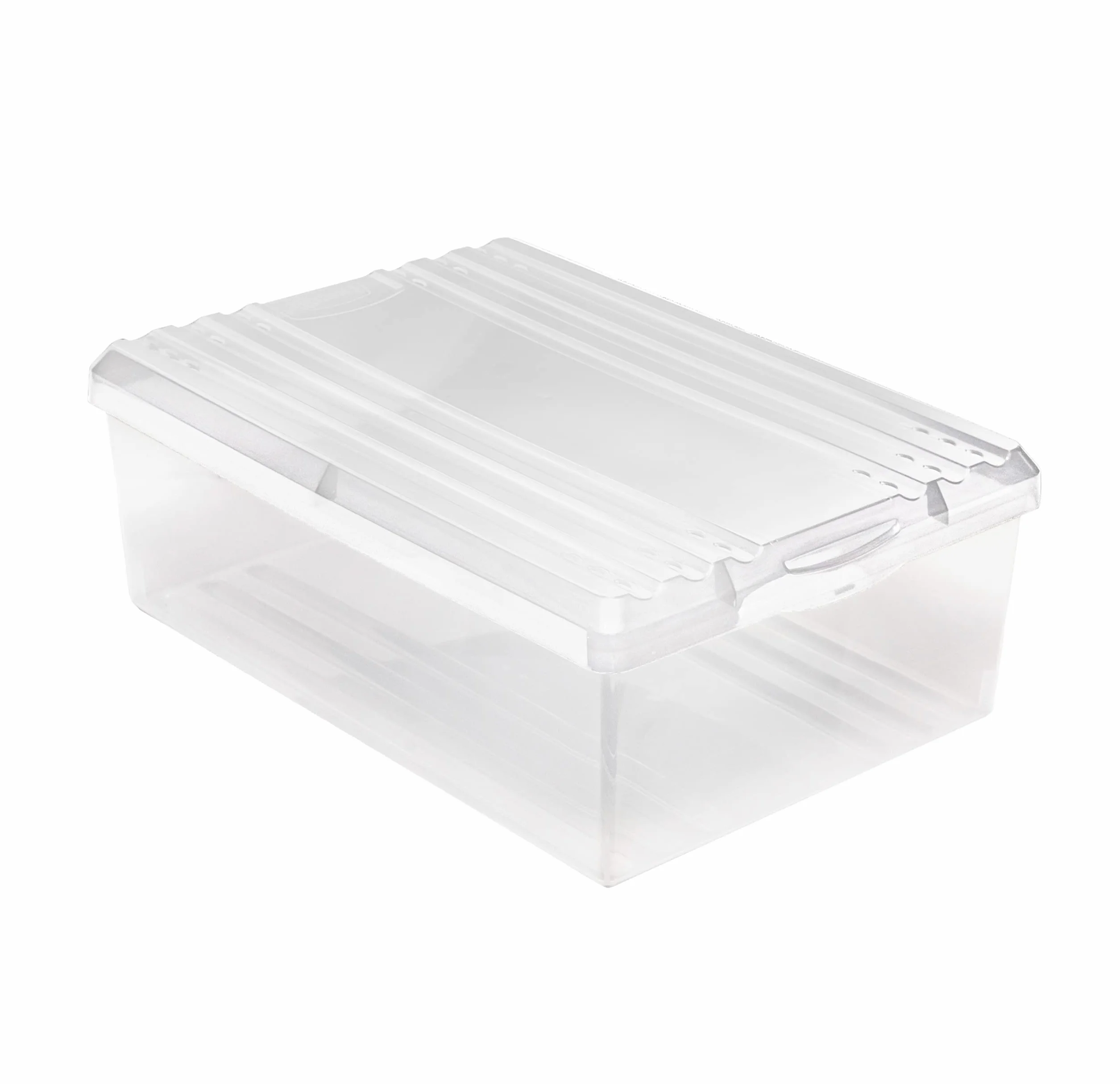 BranQ - Home essential Pudełko na buty z otworami wentylacyjnymi i pokrywką z tworzywa sztucznego, 8 l, zestaw 3 sztuk