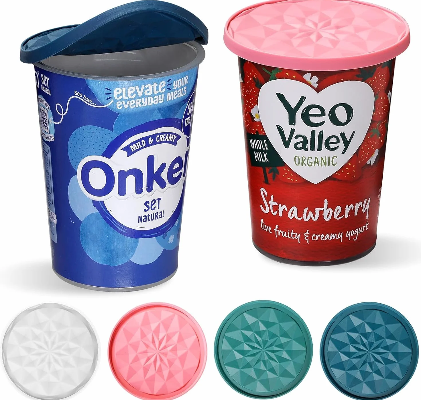 Silikonowe pokrywki na jogurt 500 g wielofunkcyjne wielokrotnego użytku odporne na wysokie temperatury