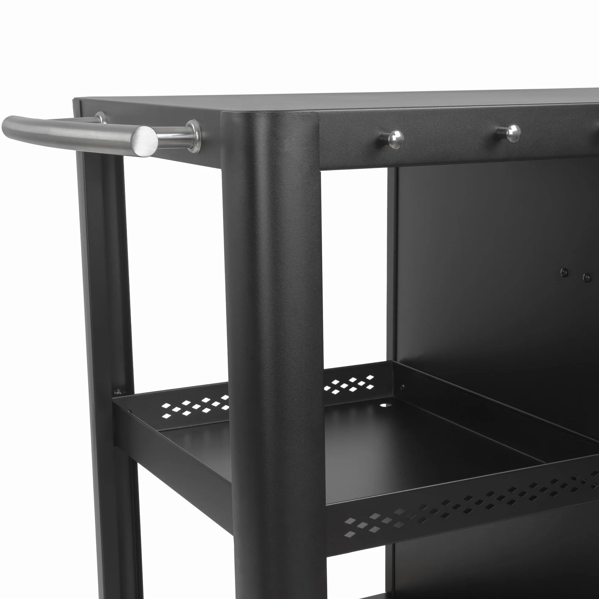 BBQ-Toro Grill na kółkach 95 x 50 x 80 cm, stół do grillowania z dużą powierzchnią roboczą, stolik pomocniczy, stolik do grillowania na świeżym powietrzu, wózek do serwowania, wózek do serwowania,