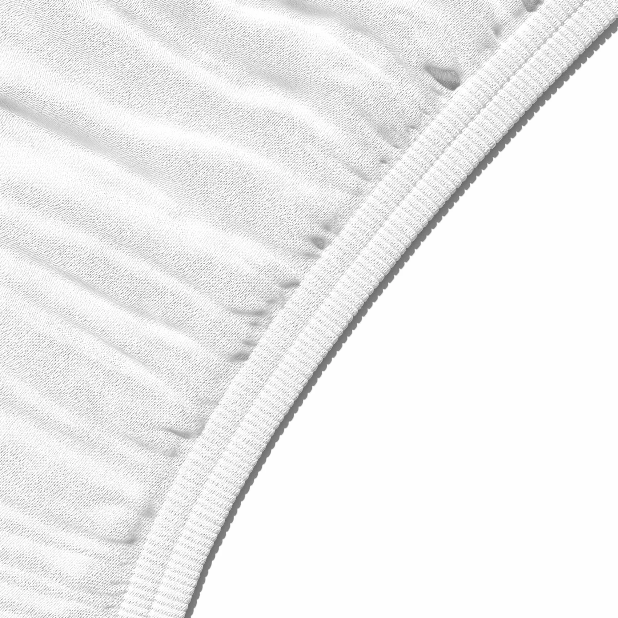 Amazon Basics Dopasowane prześcieradło z gumką, z mikrofibry, jasnobiałe, 140 x 200 x 30 cm