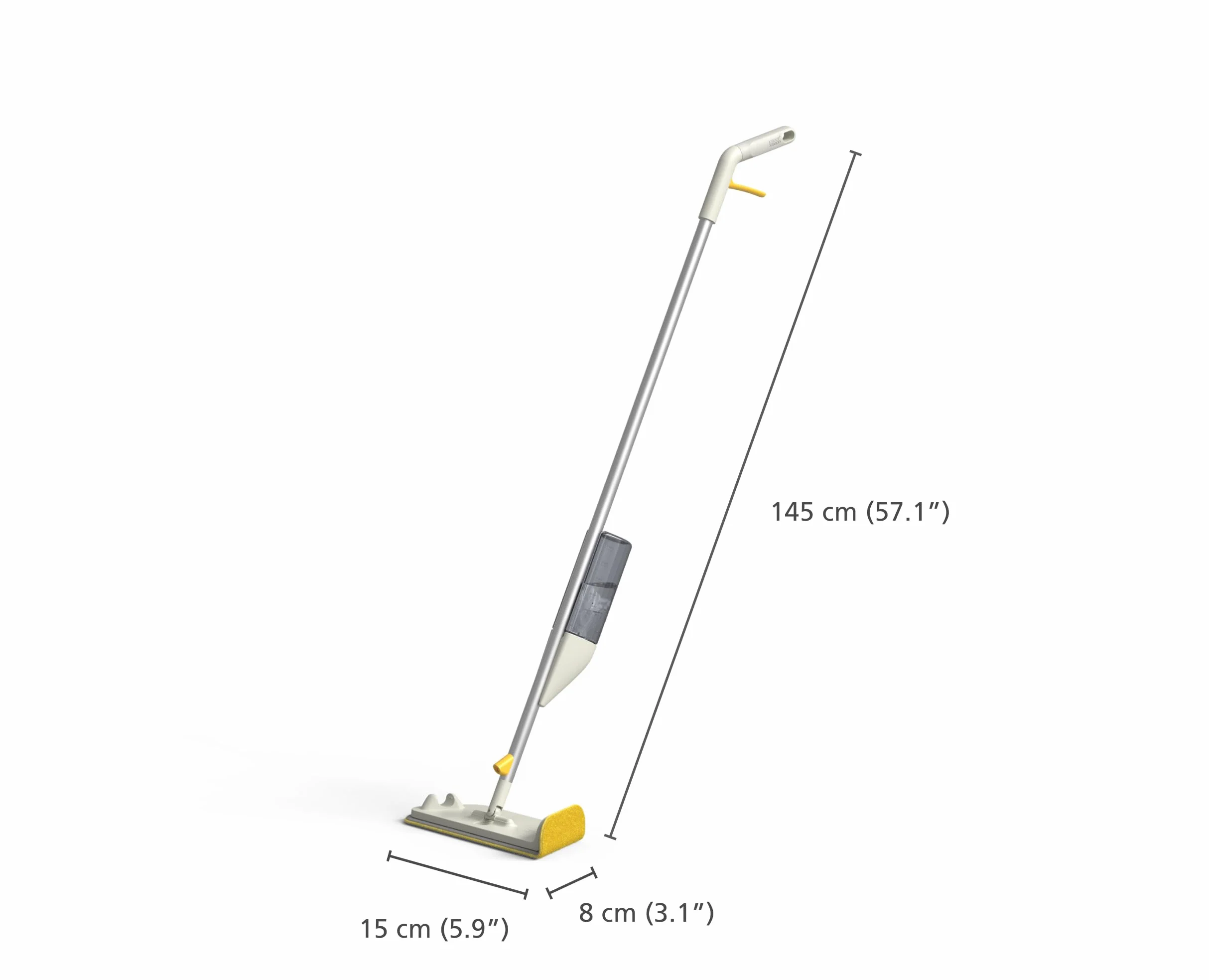 Joseph Joseph CleanTech Mop sprayu do czyszczenia podłóg 2w1 z mikrofibrą, butelką napełnianą, łatwy spust, myjka i szorowa