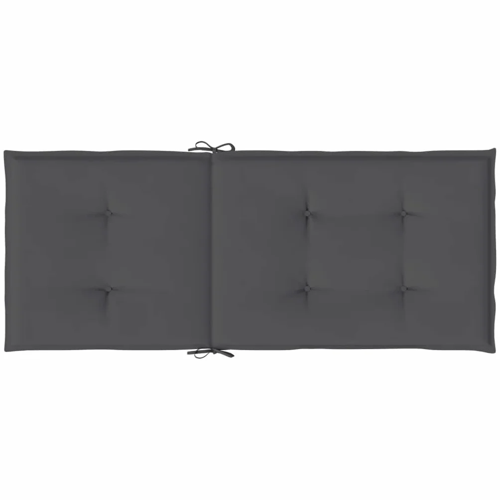 vidaXL Poduszki na krzesła ogrodowe, 4 szt., antracyt, 120x50x3 cm