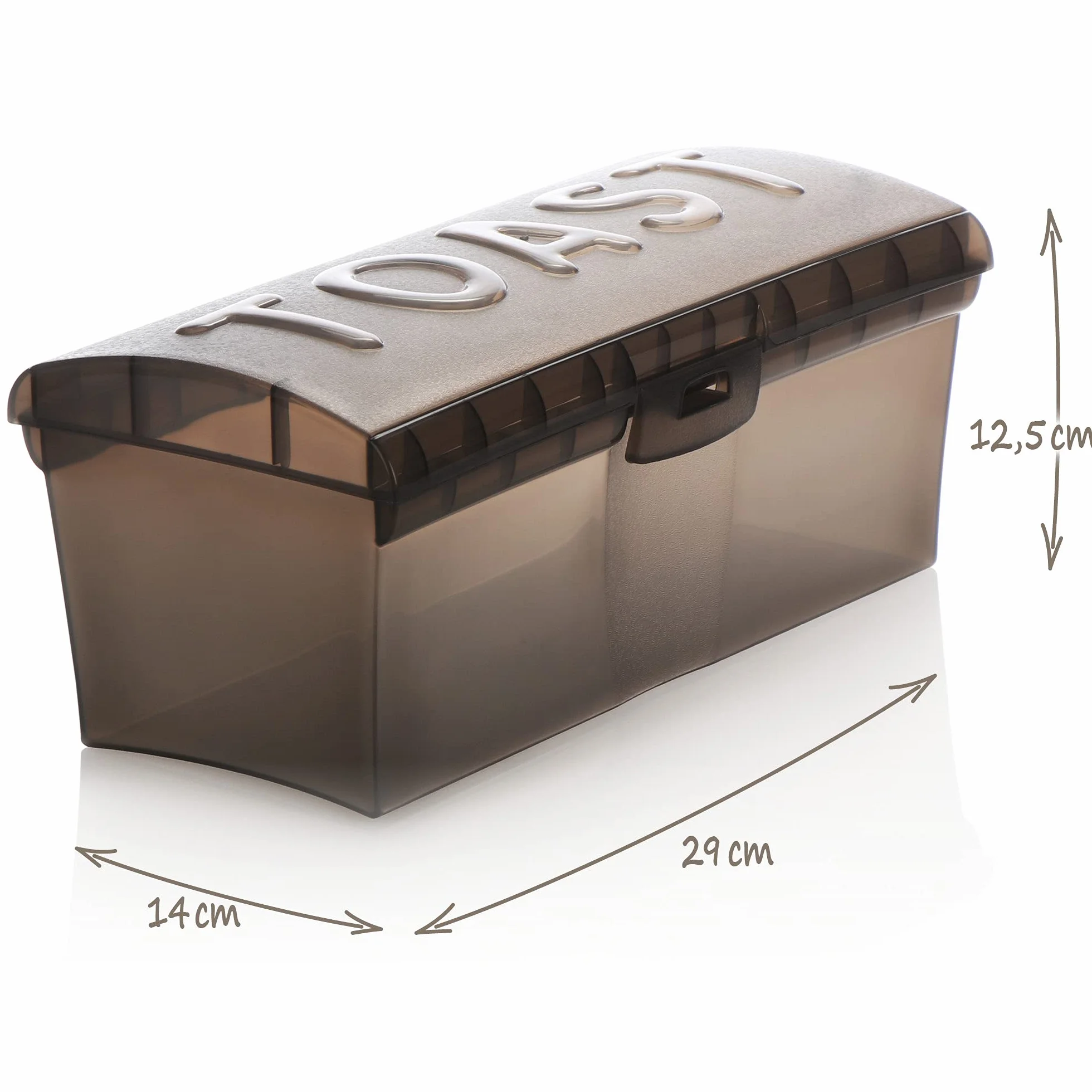 COM-FOUR® Pojemnik na chleb tostowy szary 1 sztuka