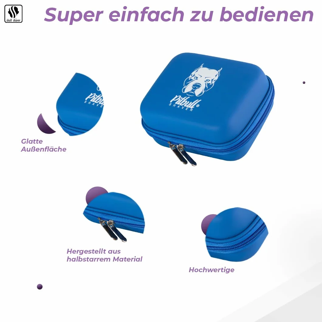 Skull Shaver pitbull walizka podróżna, NIEBIESKI, L, Nowoczesny