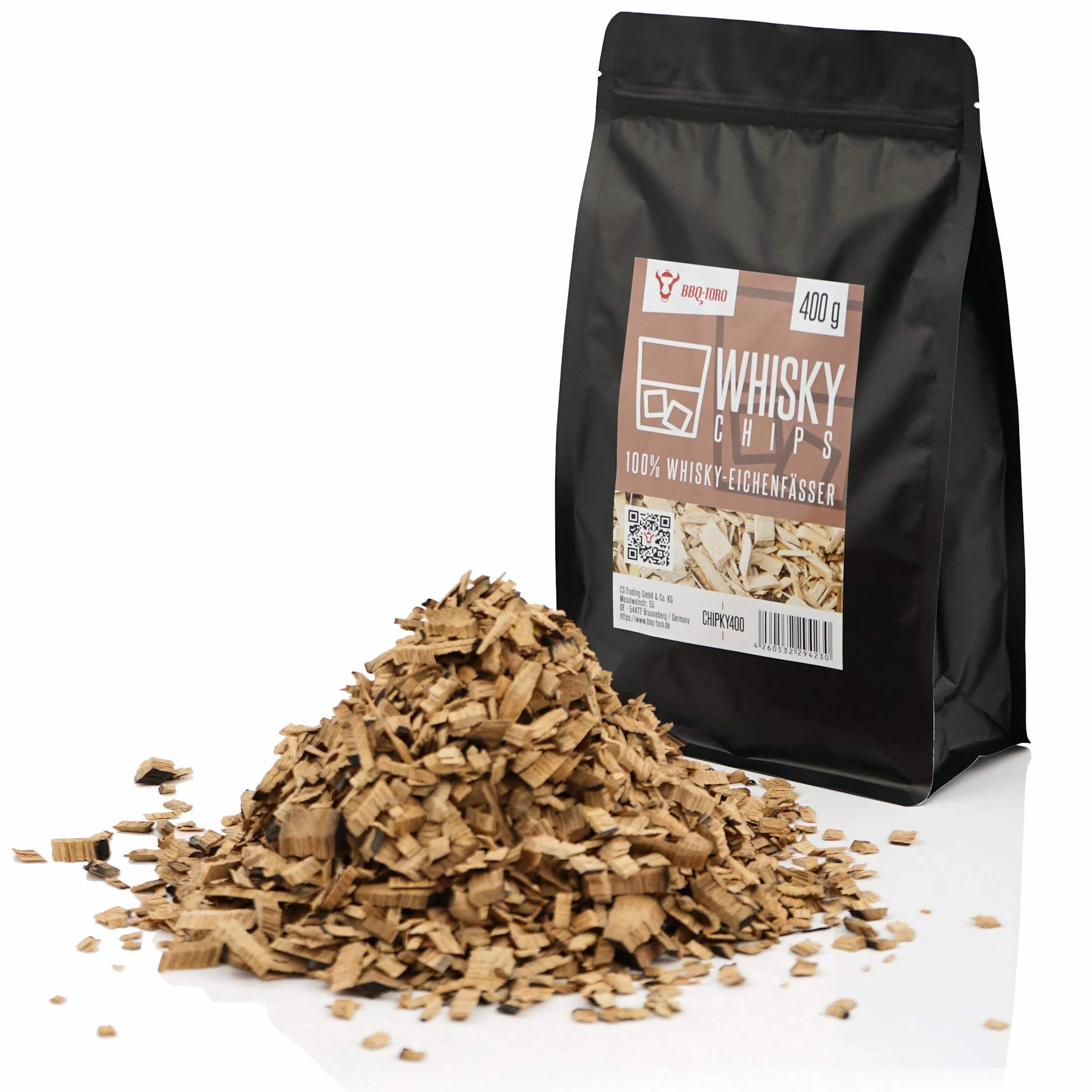 BBQ-Toro Whisky Smoker Chips Whisky Fumatori di Chip | Fumo Chip Fumatori intensivi da barili di Quercia | Grill Chips per Grill a Gas, affumicatore, BBQ (400.0)