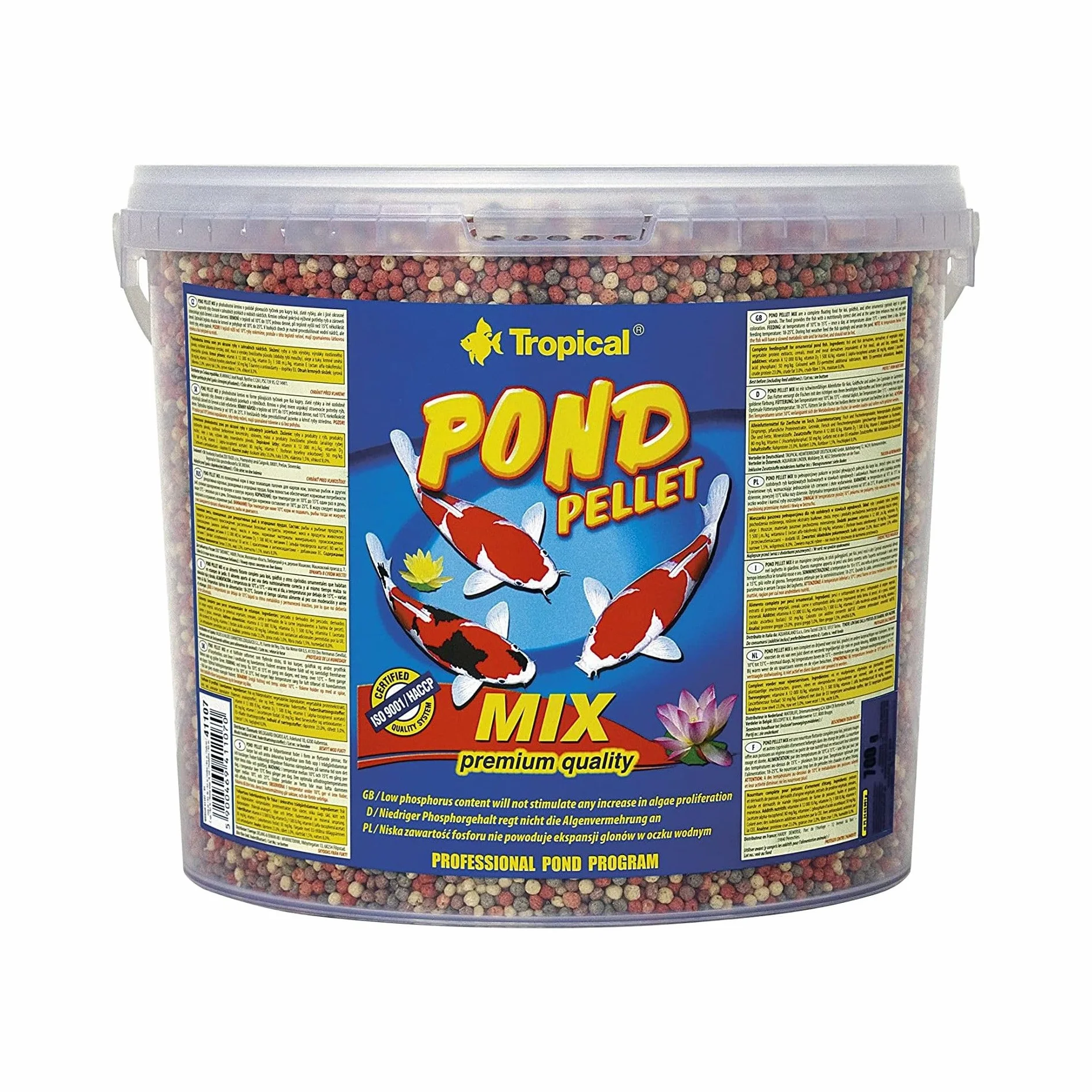 Tropical Pływający pokarm podstawowy dla ryb w oczku wodnym POND PELLET MIX 5L / 700g