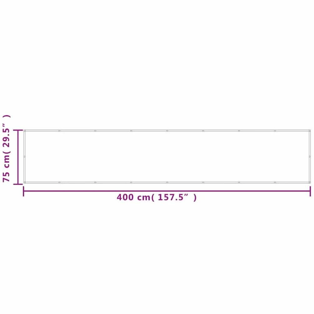 vidaXL Parawan balkonowy, jasnoszary, 75x400 cm, 100% poliester Oxford, parawan na balkon, ekran zasłaniający na balkon, osłona na balkon