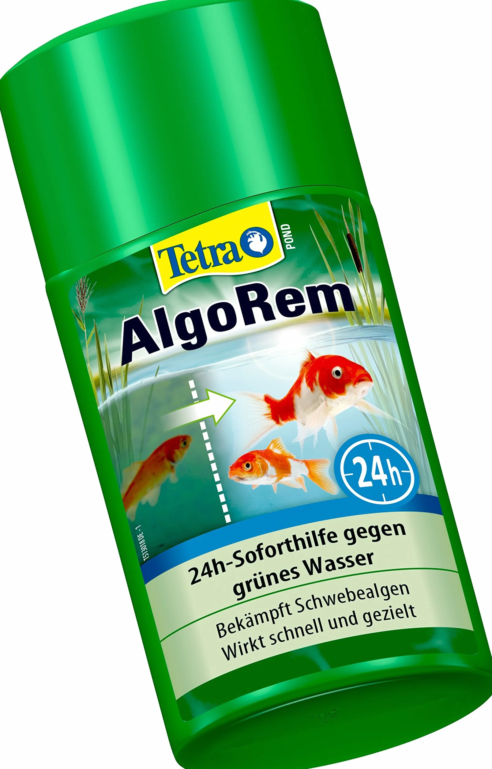 Tetra Pond AlgoRem – 24-godzinna natychmiastowa pomoc przeciwko zielonej wodzie w stawie ogrodowym, zwalcza unoszące się algi, butelka 250 ml
