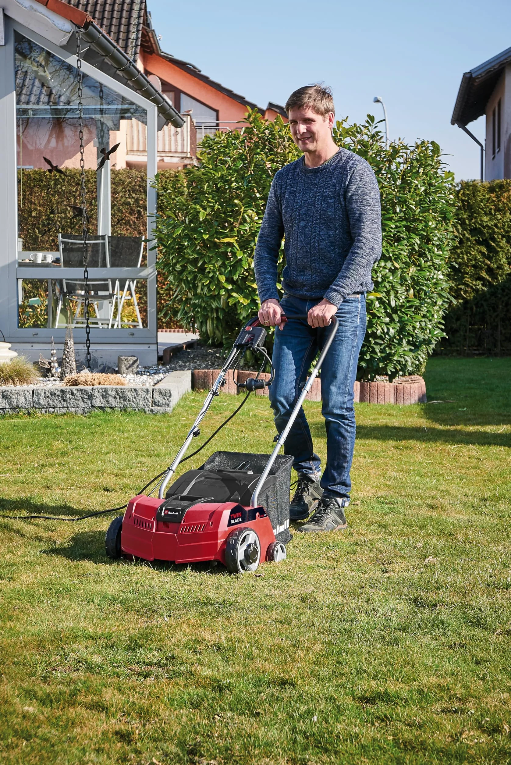 Einhell Gc-Sa 1231/1 Wertykulator, Czerwony/Czarny, 28 l