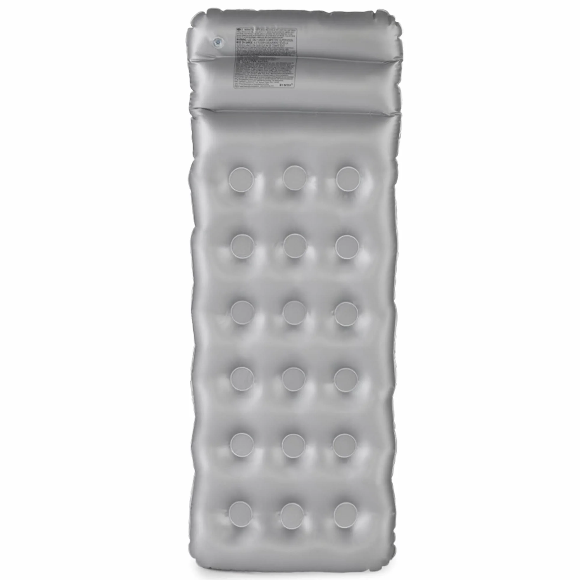 Intex ‎FBA_12-58894EU Materac Dmuchany do Pływania, Srebrny, 188 x 71 cm