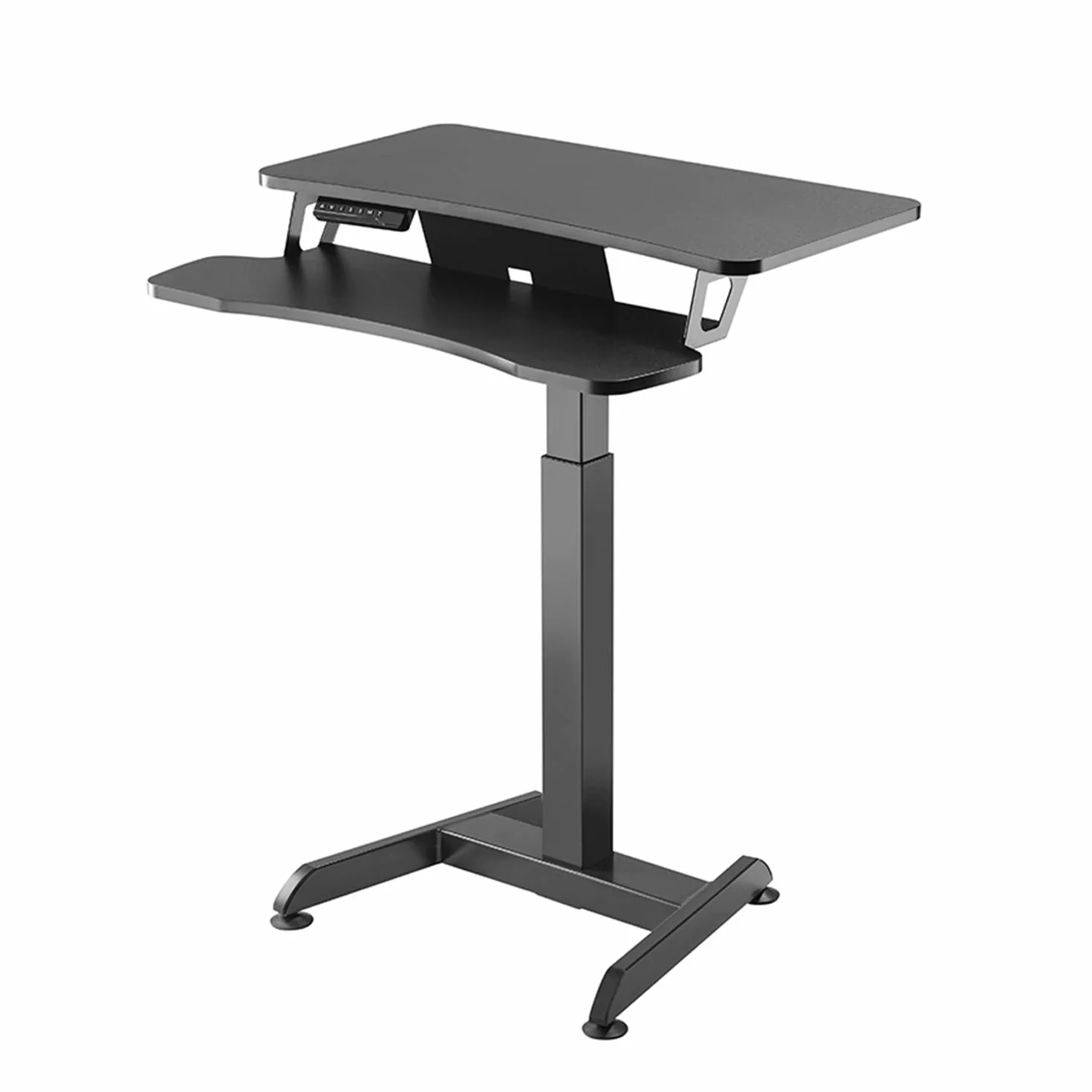 Maclean MC-835 biurko komputerowe z elektryczną regulacją wysokości, stół roboczy do 37 kg, pozycja stojąca i siedząca, 72-122 cm, regulacja wysokości