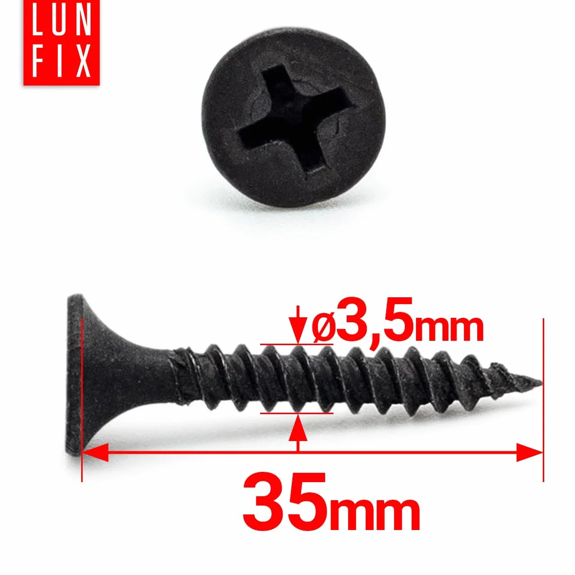 Wkręty do płyt gipsowo-kartonowych, 3,5 x 35 mm (1000 sztuk), wkręty do płyt gipsowo-kartonowych, wkręty do płyt gipsowo-kartonowych, wkręty do płyt gipsowo-kartonowych, wkrętów szybkomocujących