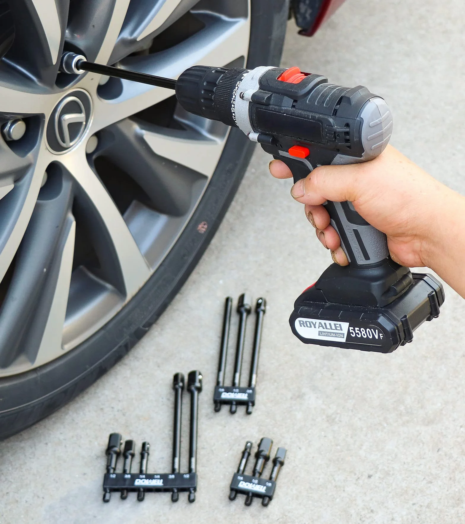 DOWELL Impact Grade Adapter Set Przedłużający Bit z uchwytem 1/4-calowy, 3/8-calowy, 1/2-calowy zestaw gniazda napędowego Rozszerzenie wiertła do szybkiego sterownika uderzeniowego (3,3-calowy)