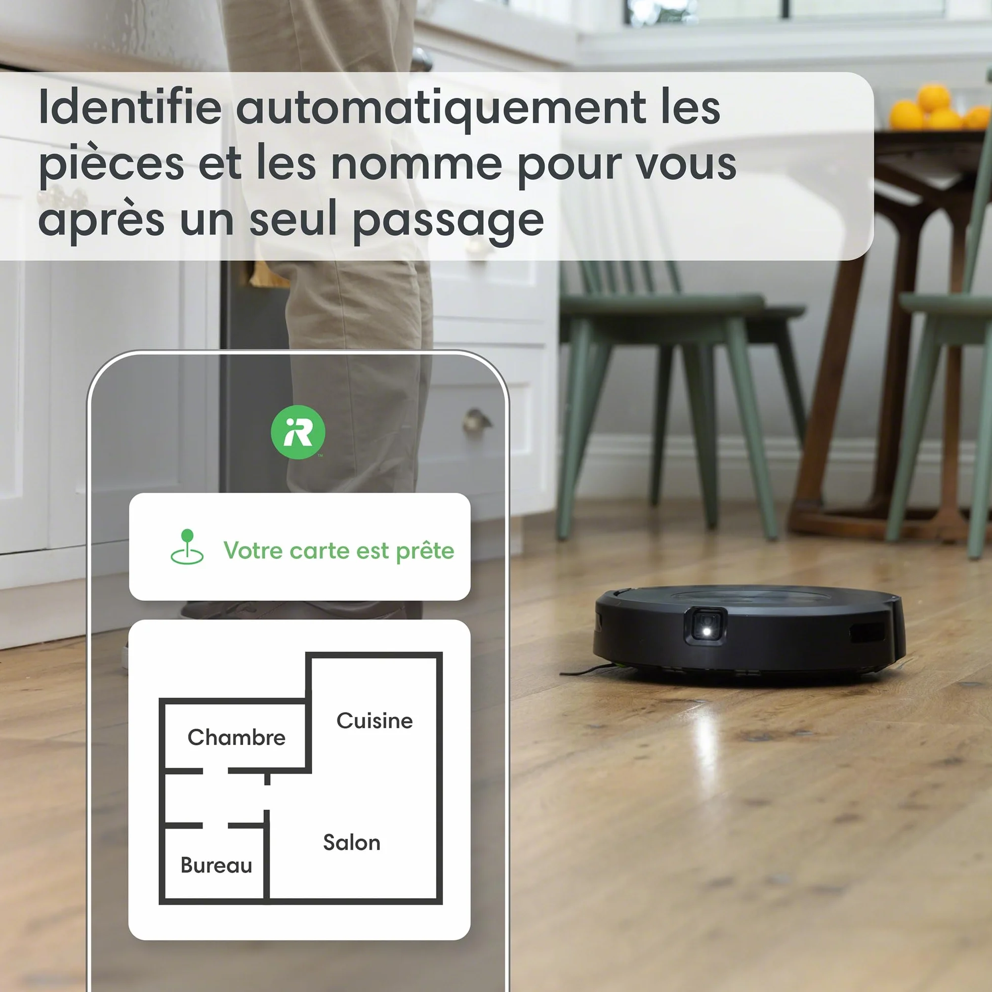 iRobot Roomba Combo j5+ (j5576) Robot odkurzający z łącznością Wi-Fi z funkcją automatycznego usuwania brudu i zasysaniem podnoszącym oraz 2 gumowymi szczotkami głównymi do wszystkich powierzchni