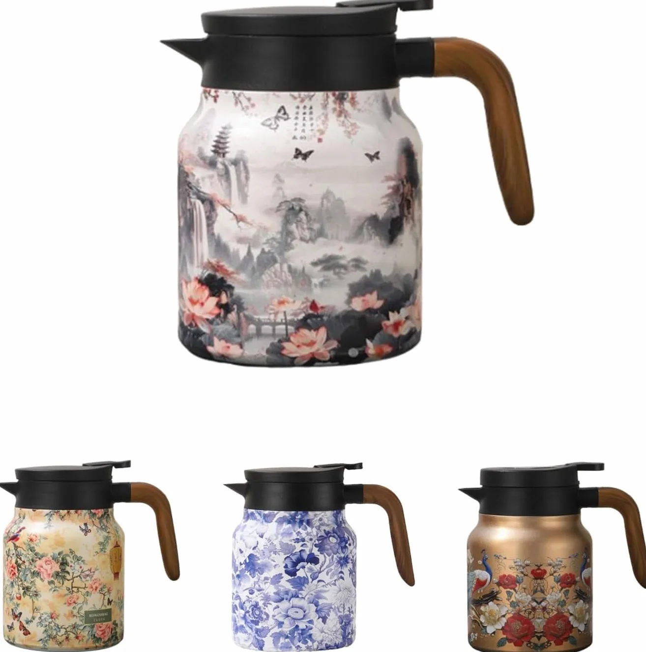 Termos ze stali nierdzewnej 1000 ml z sitkiem do herbaty dzióbek V
