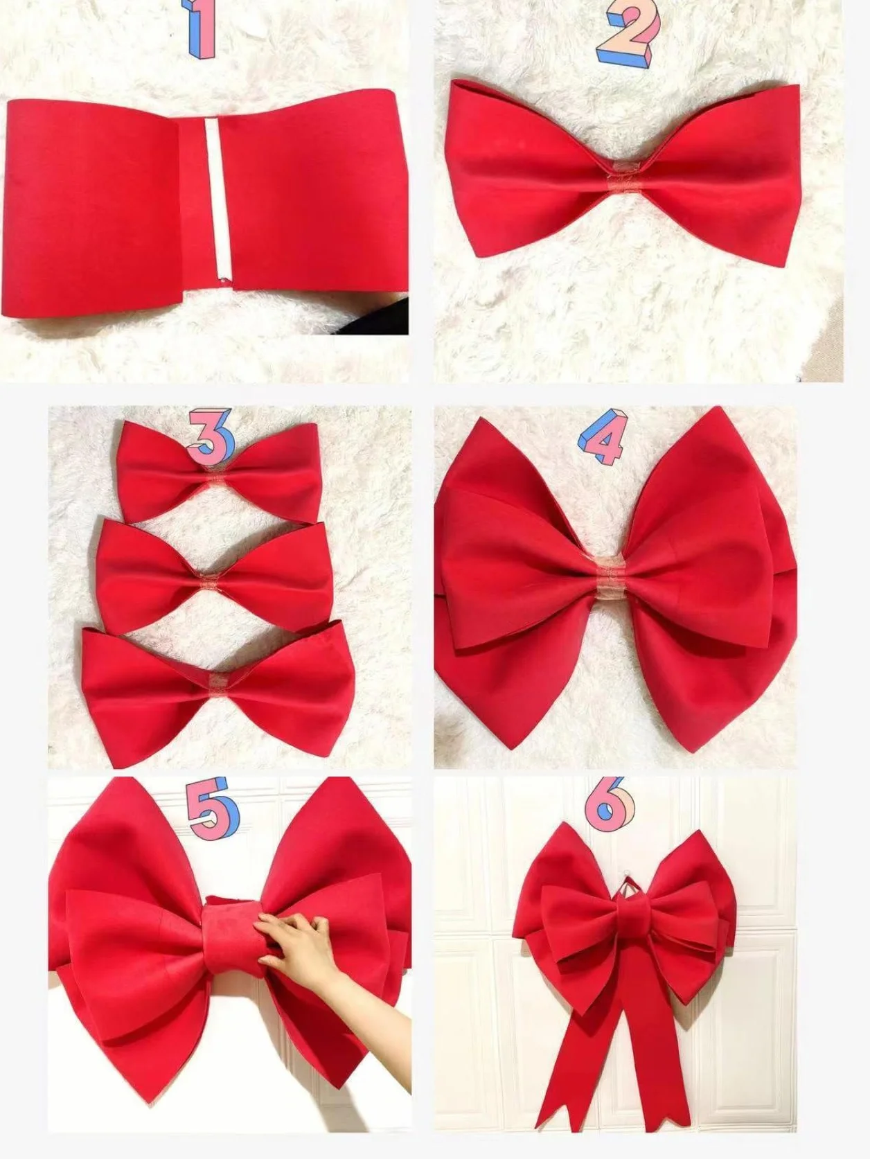 Extra Duża Kokarda Dekoracyjna Bow DIY Gigantyczna Kokarda Zdobnicza Gigantyczna Duża Czerwona Kokarda Na Samochód Kokarda Prezentowa Na Ślub, Imprezę, Samochód, Walentynki, Święta Bożego Narodzenia