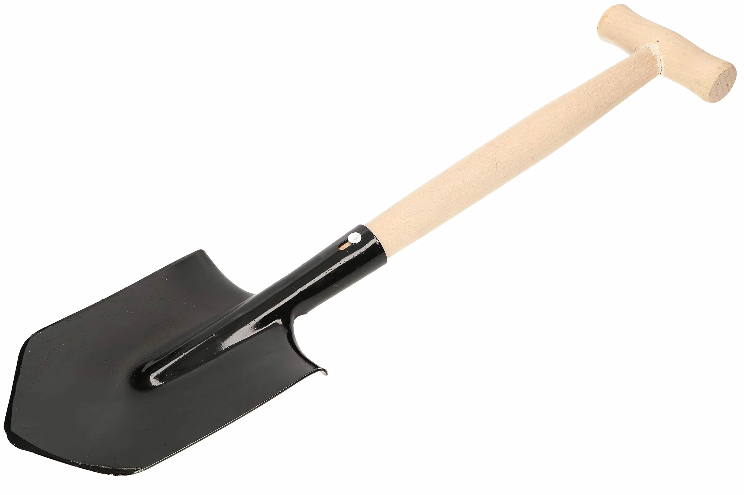 KOTARBAU® Łopatka polowa 60 cm z drewnianym trzonkiem, krótka szpatułka, ostre krawędzie, do aktywności na świeżym powietrzu